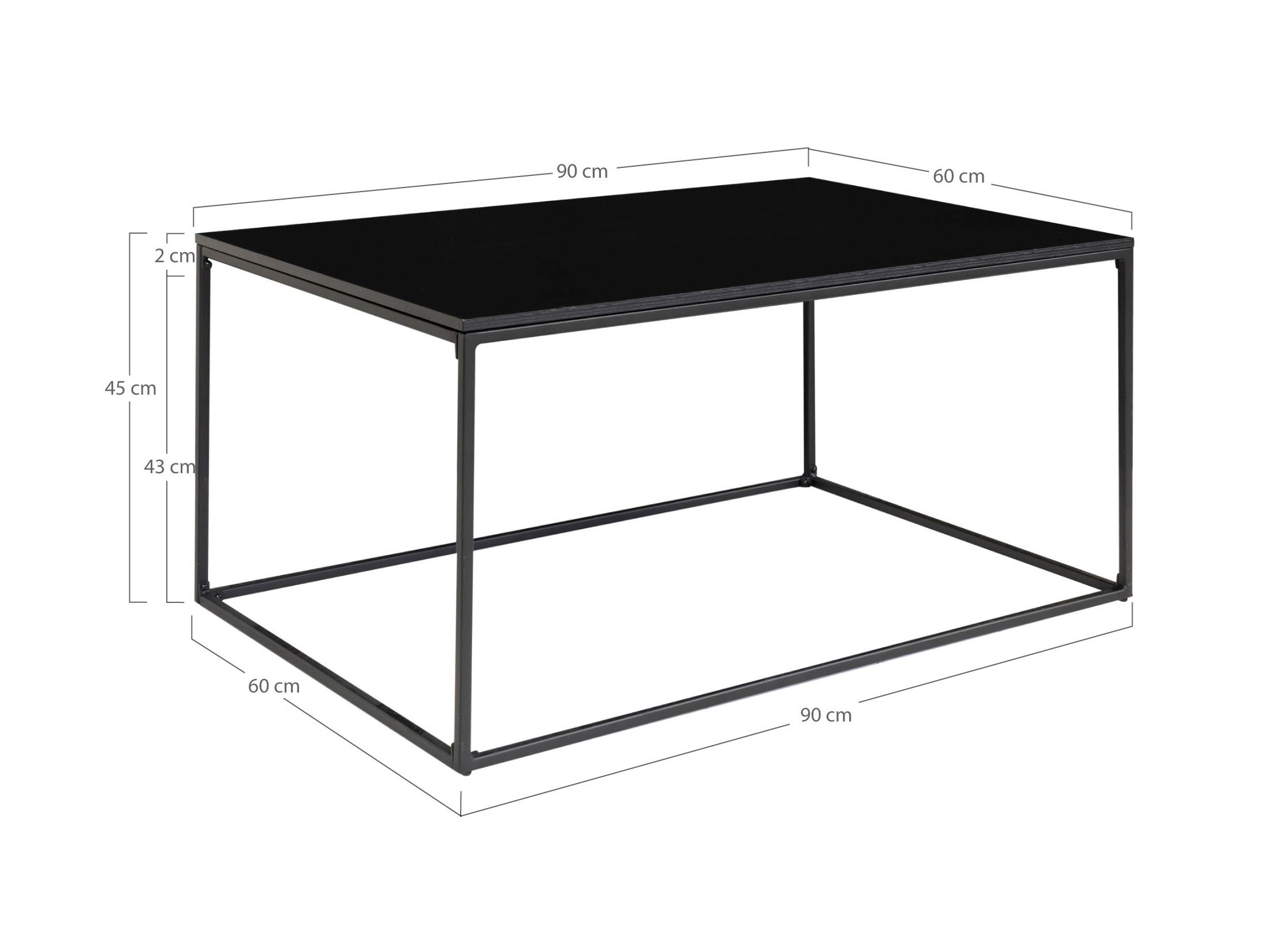 Klubska mizica Sorbeni 113 (Črna)