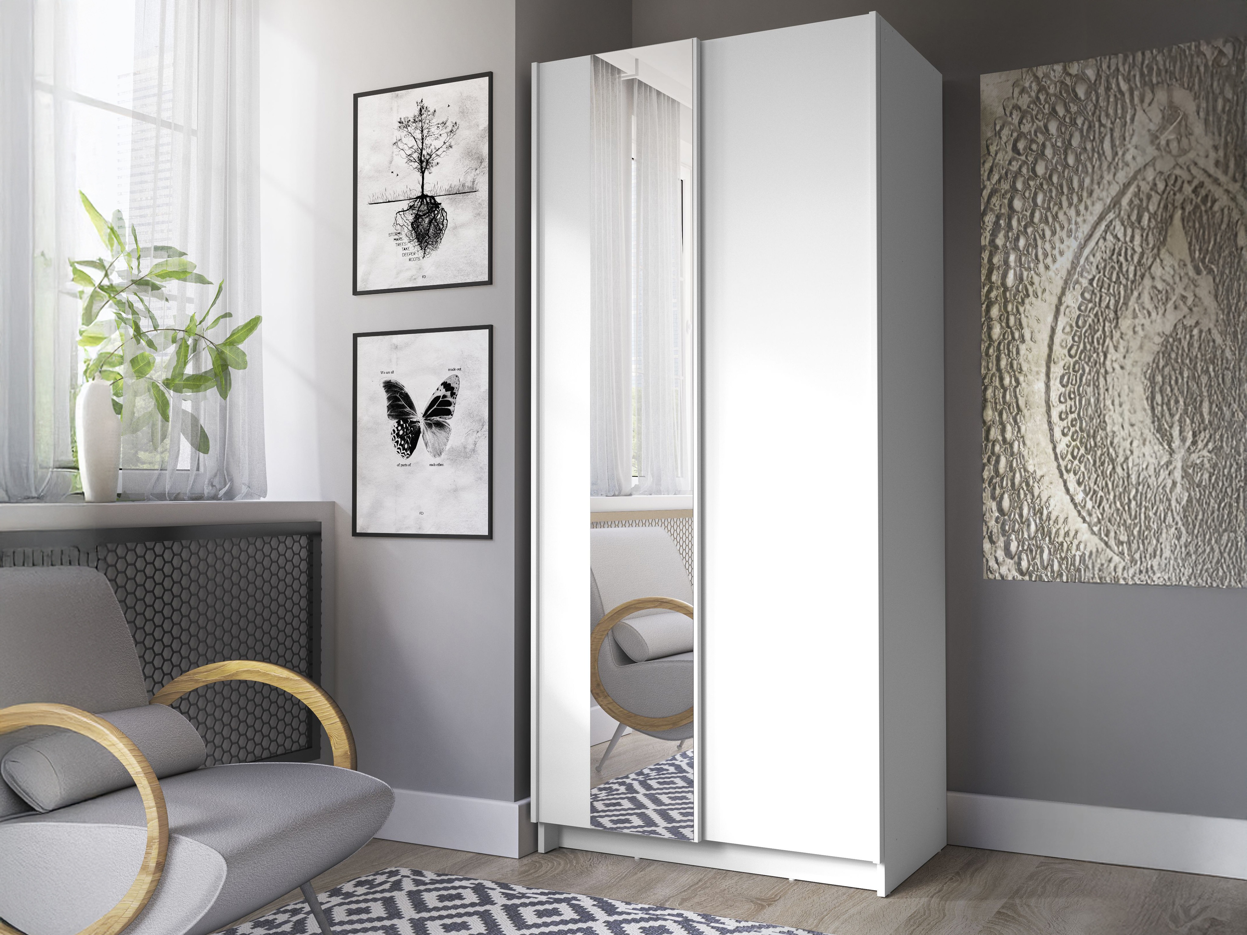 Garderobna omara Baytown 147 (Bela)