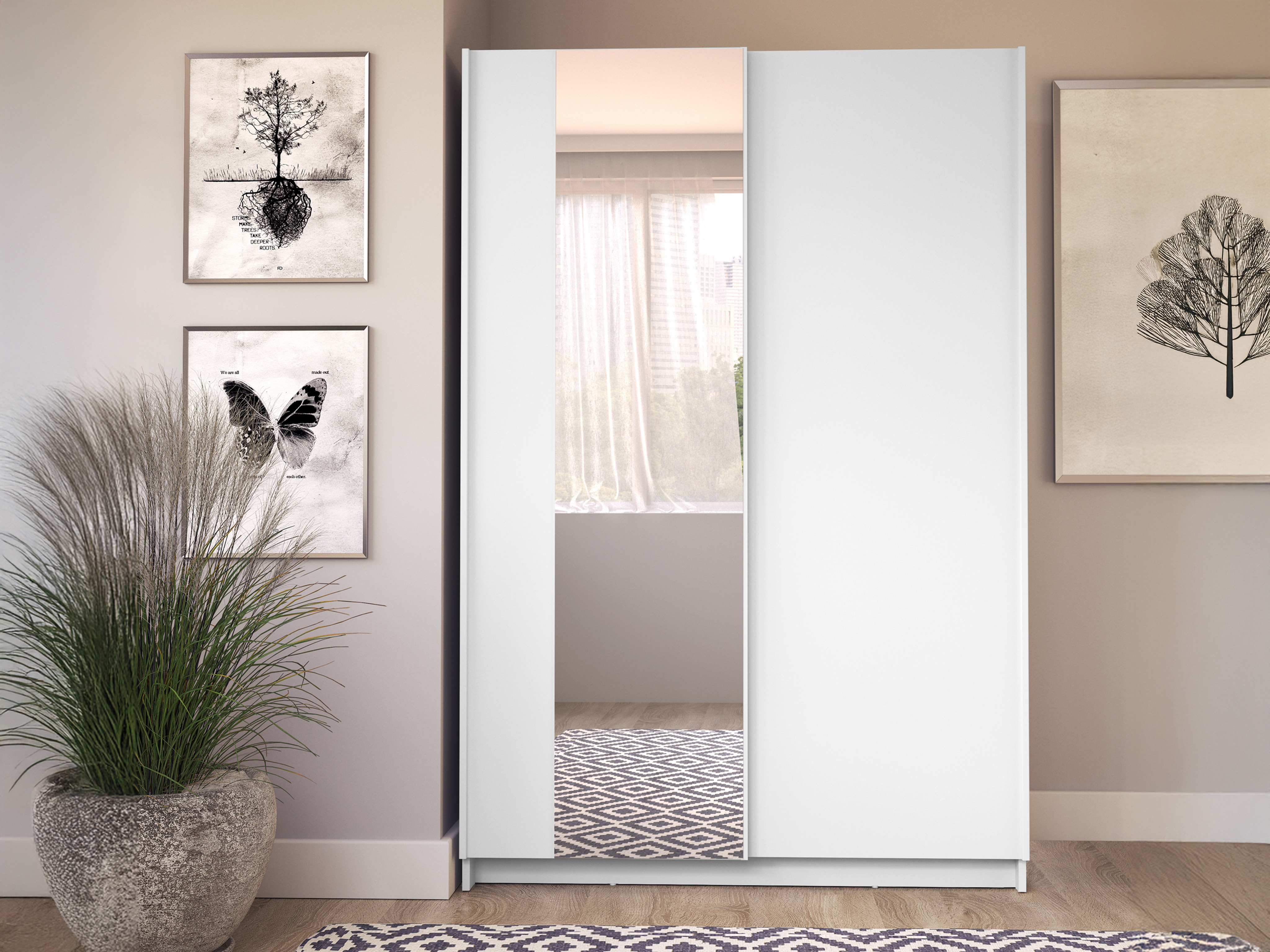 Garderobna omara Baytown 149 (Bela)