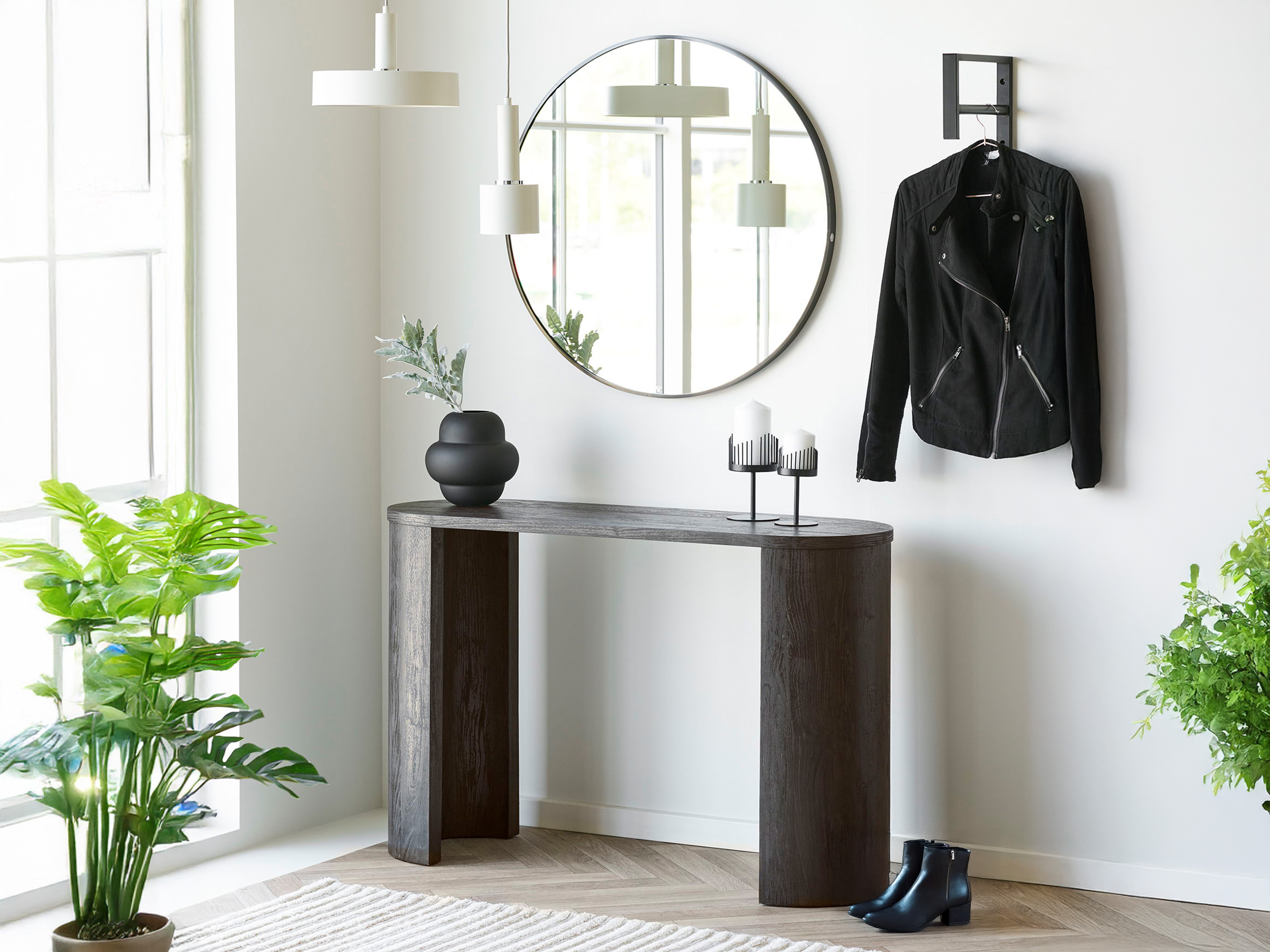 Konzolna miza Brea 103 (Temno rjava)