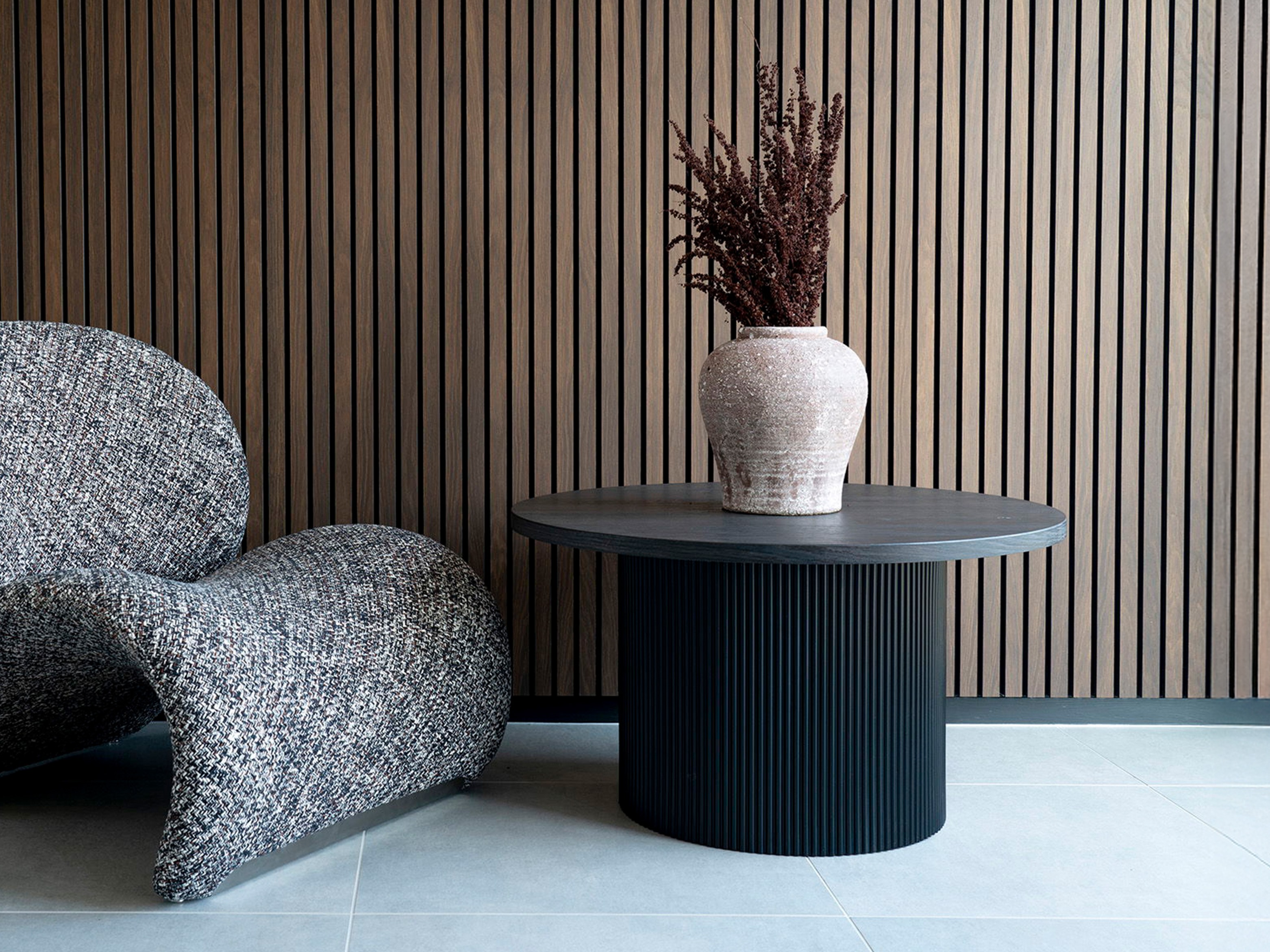 Klubska mizica Lirmelo 100 (Temno rjava)