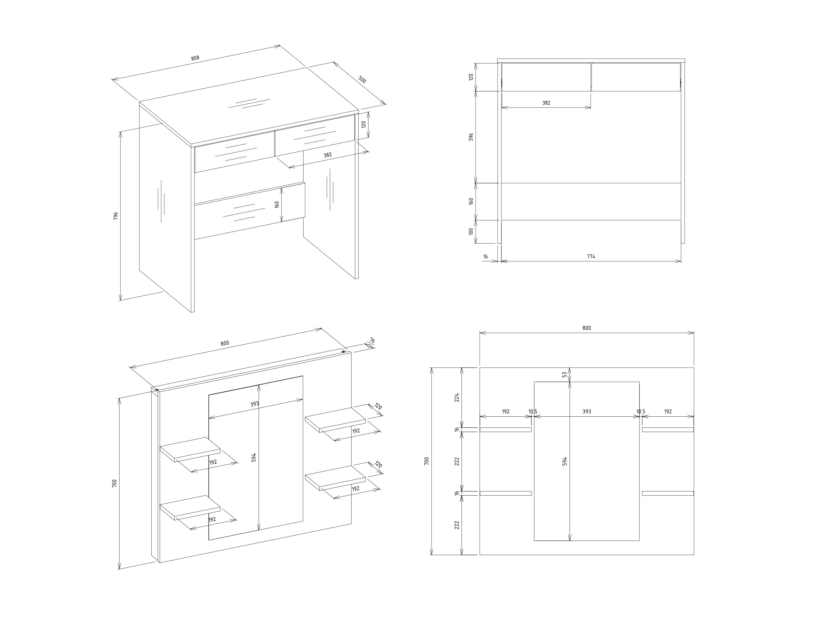 Toaletna mizica Mandeville 357
