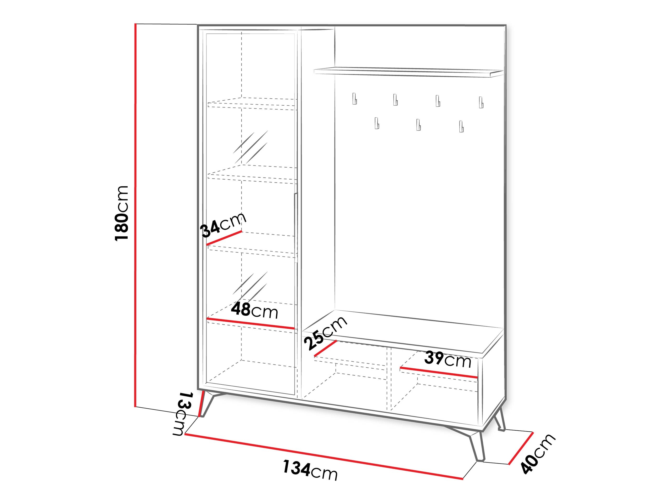 Komplet za predsobo Comfivo Camlue 115
