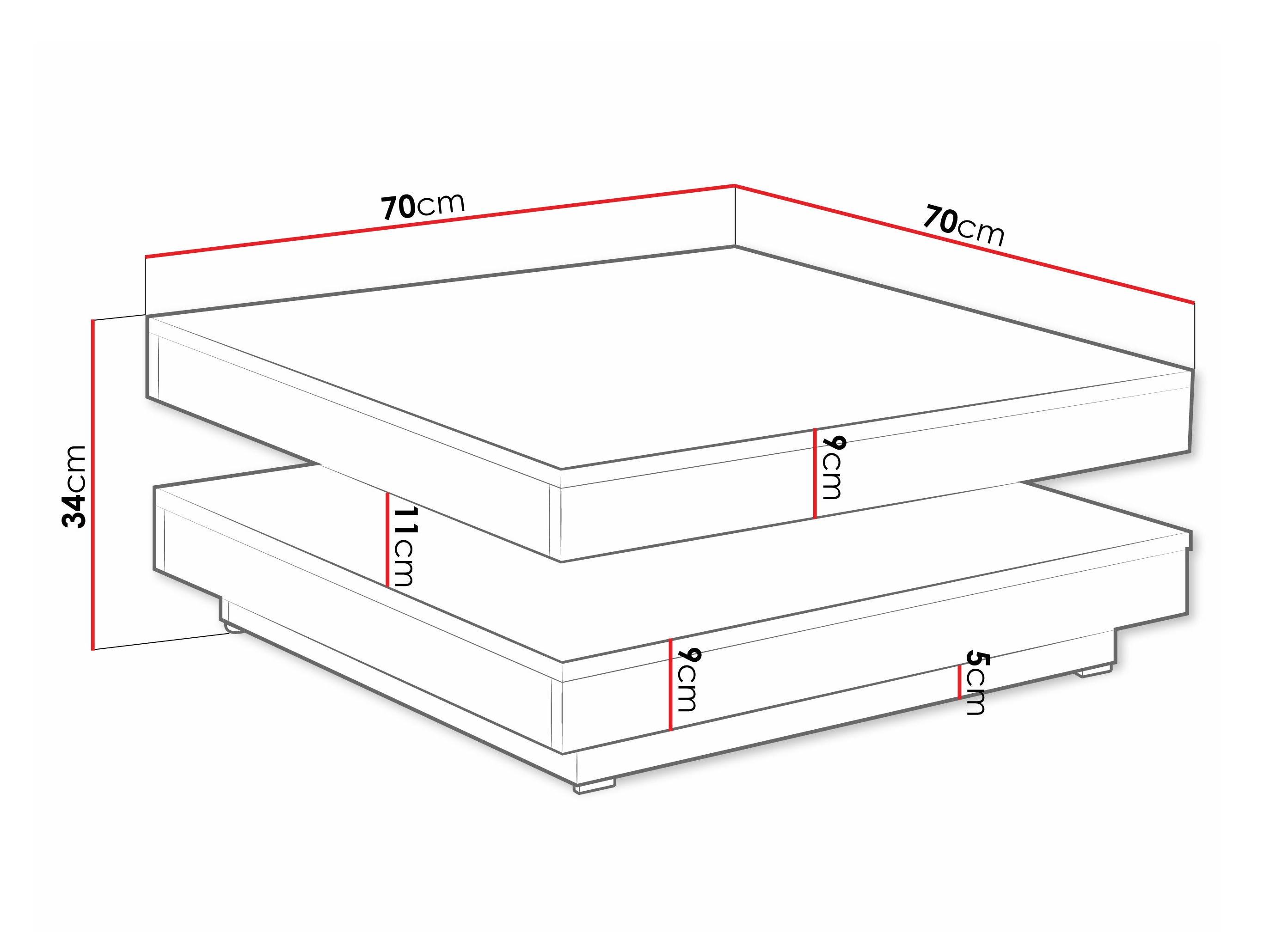 Raztegljiva klubska mizica Comfivo 385 (Wotan hrast + Bela)