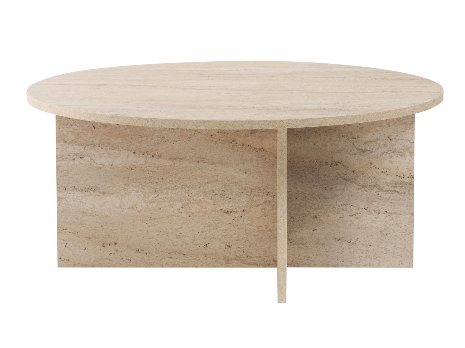 Klubska mizica Novato 137 (Svetel travertin)