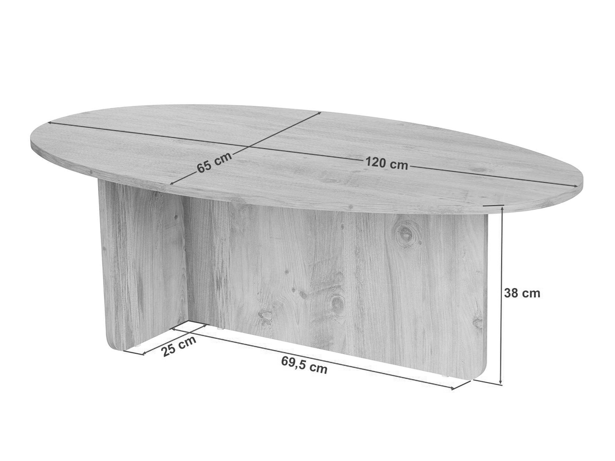 Klubska mizica Novato 139 (Oreh)