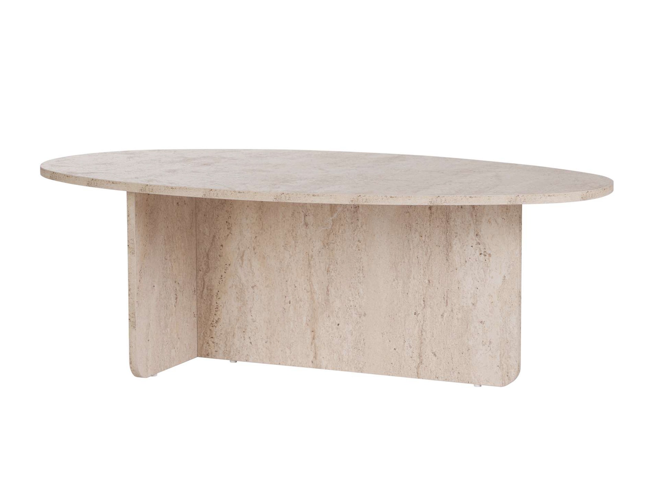 Klubska mizica Novato 139 (Svetel travertin)