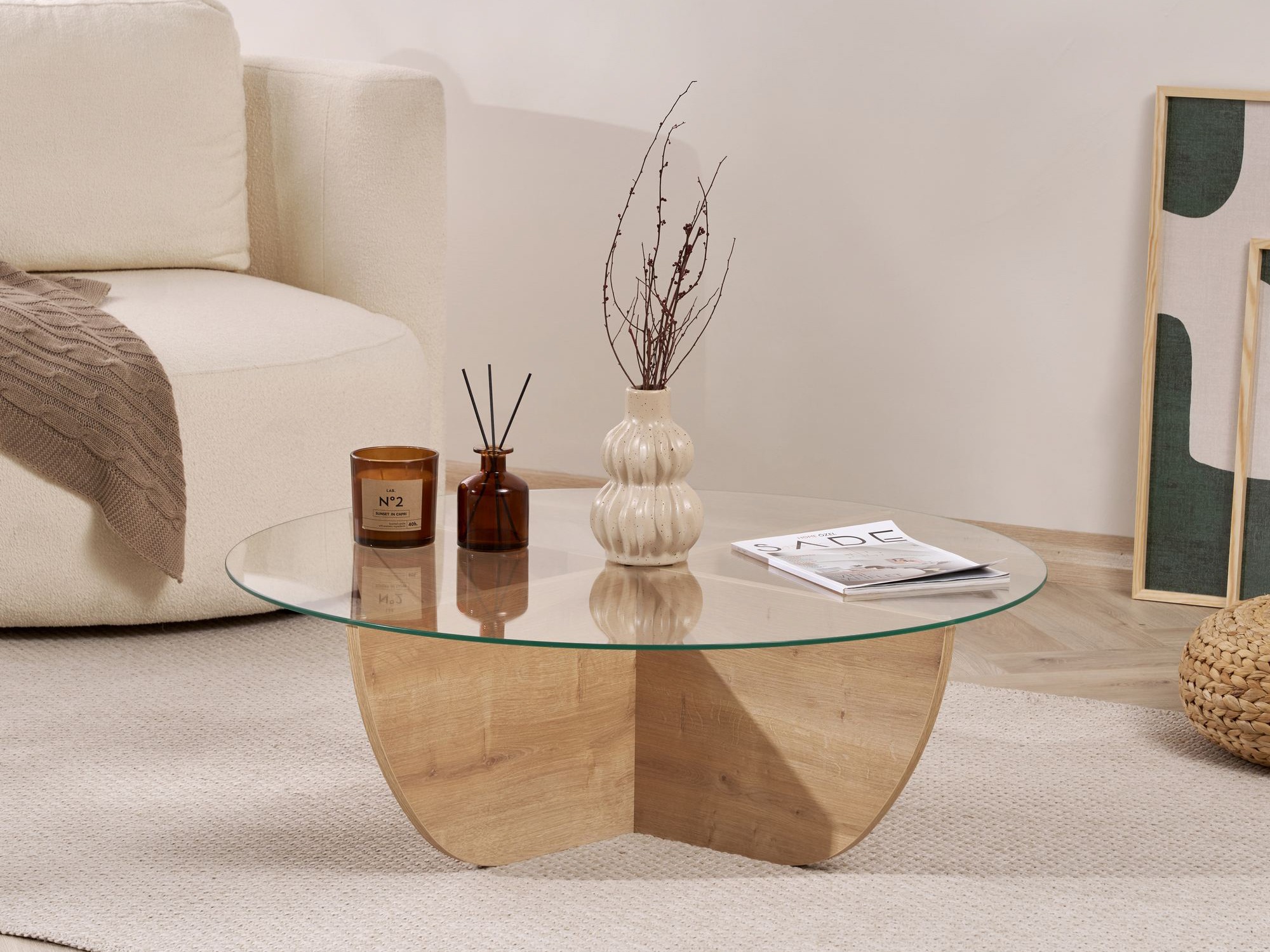 Klubska mizica Novato 140 (Hrast)