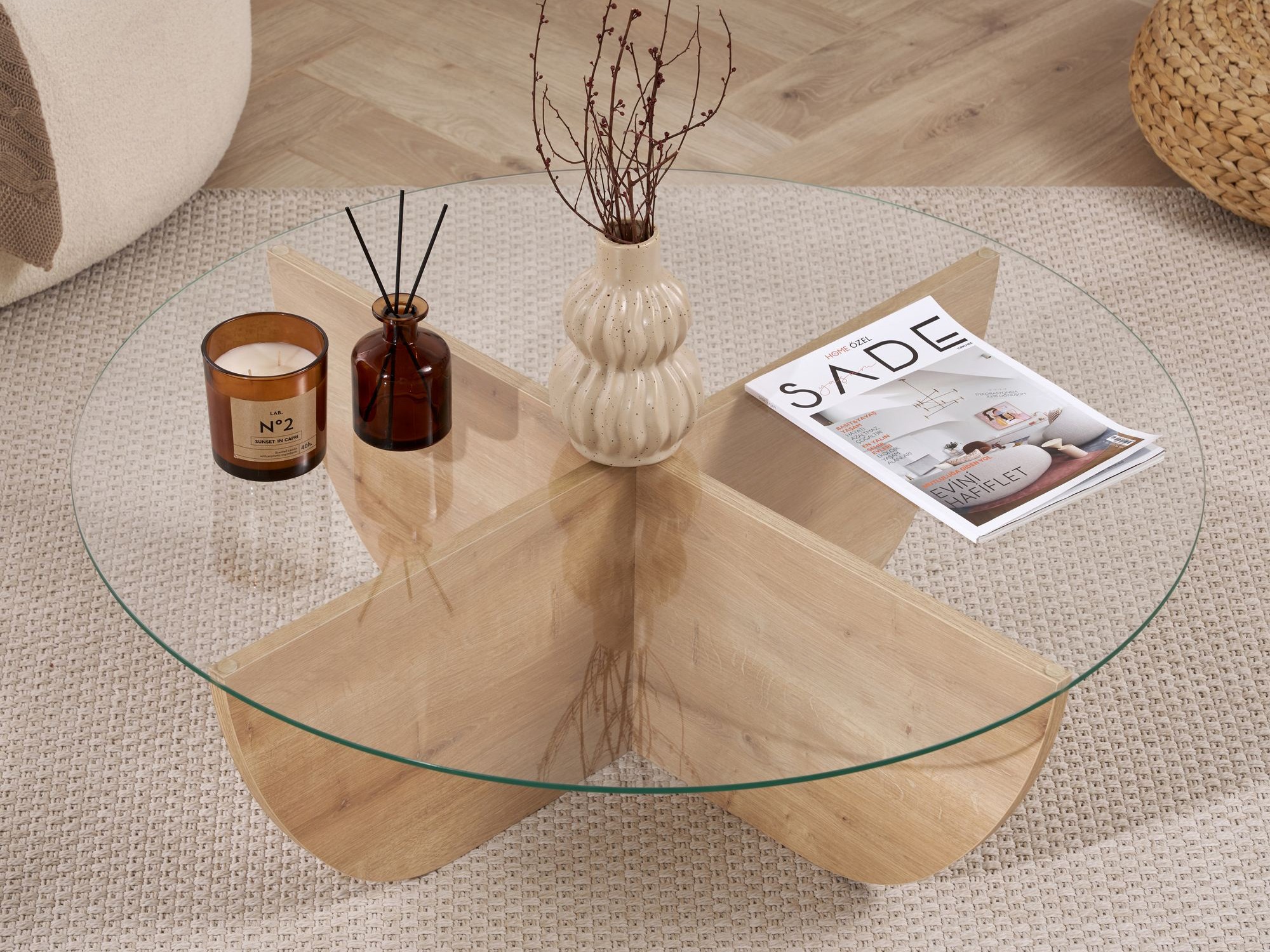 Klubska mizica Novato 140 (Hrast)