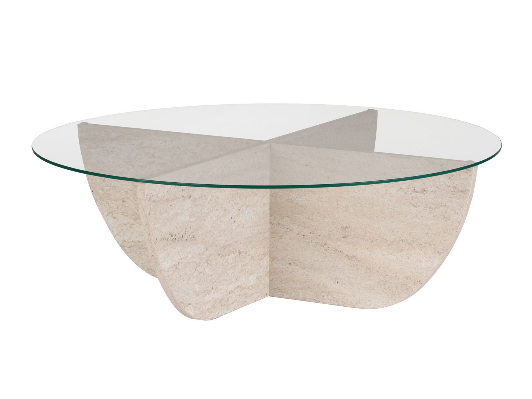 Klubska mizica Novato 140 (Svetel travertin)