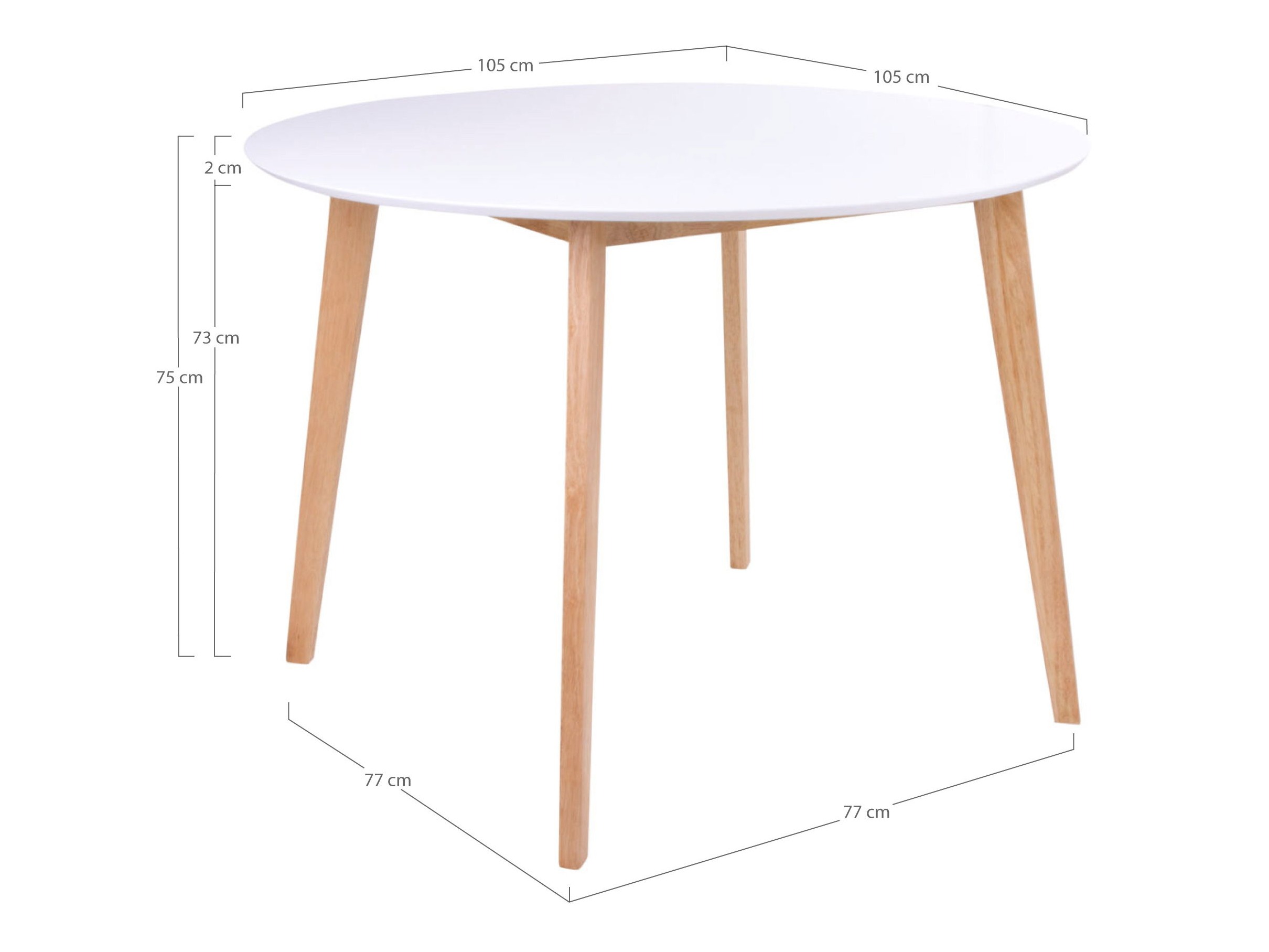 Miza Brea 110 (Bela + Hrast)