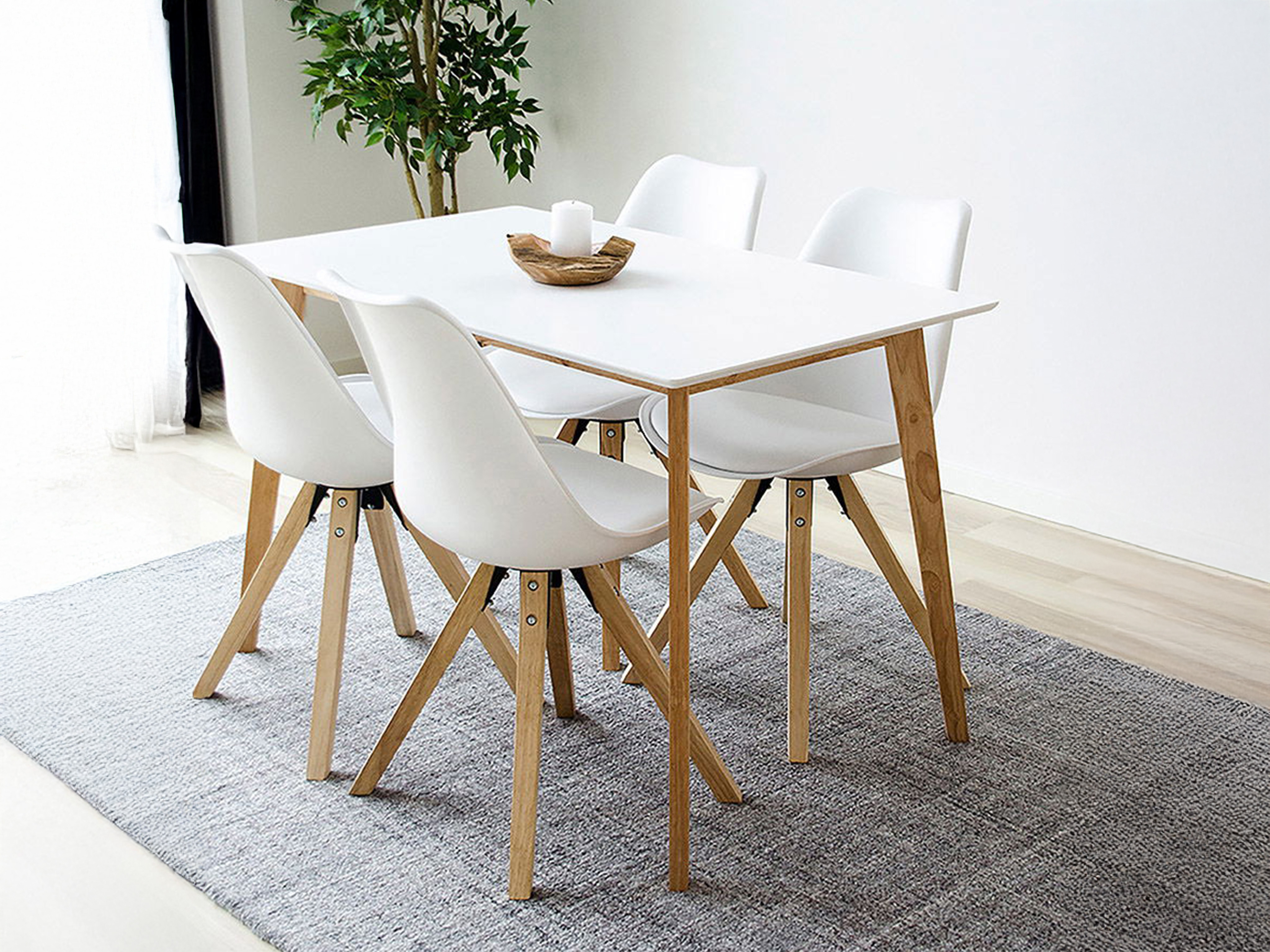 Miza Brea 111 (Bela + Hrast)