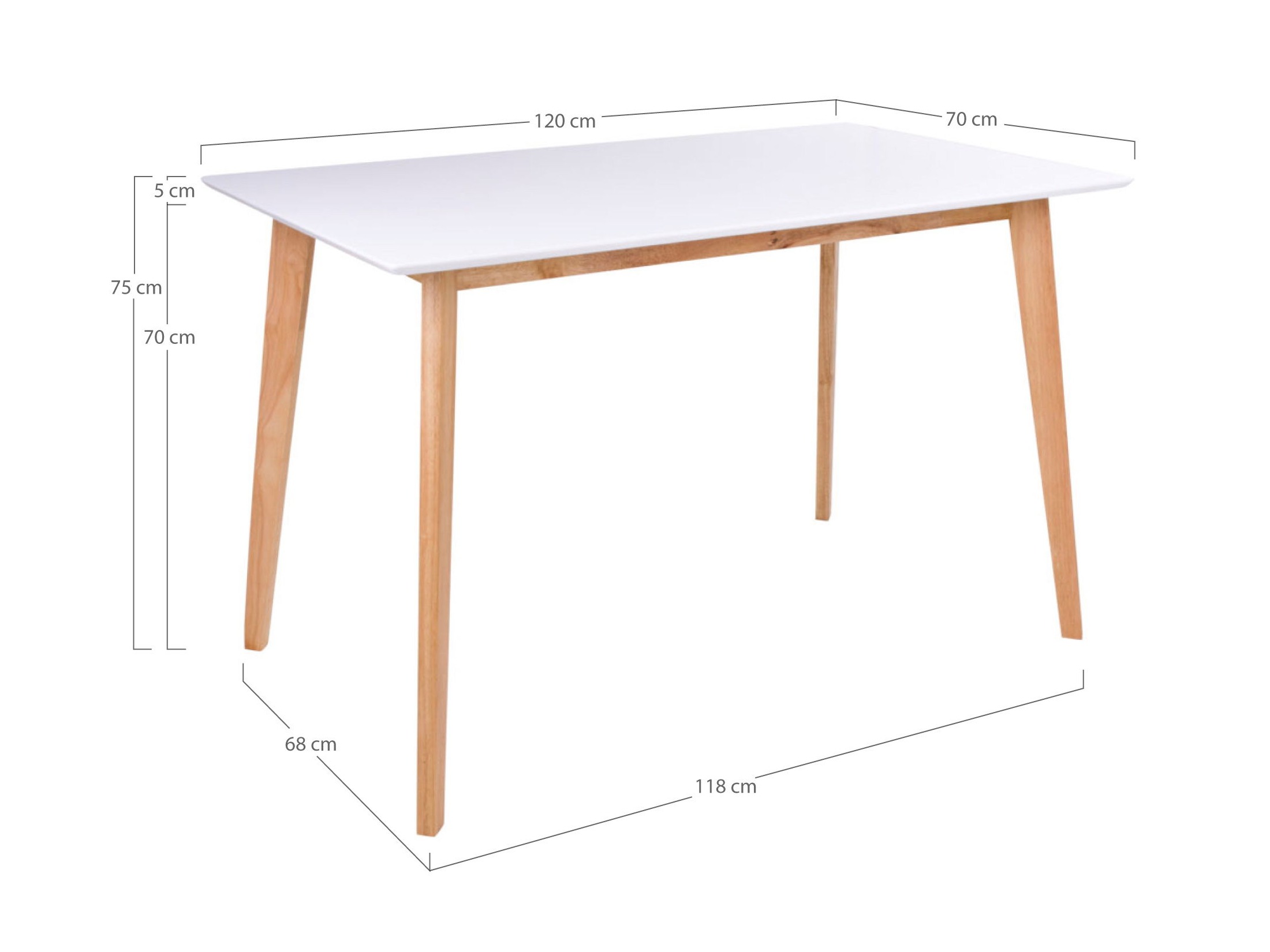 Miza Brea 111 (Bela + Hrast)