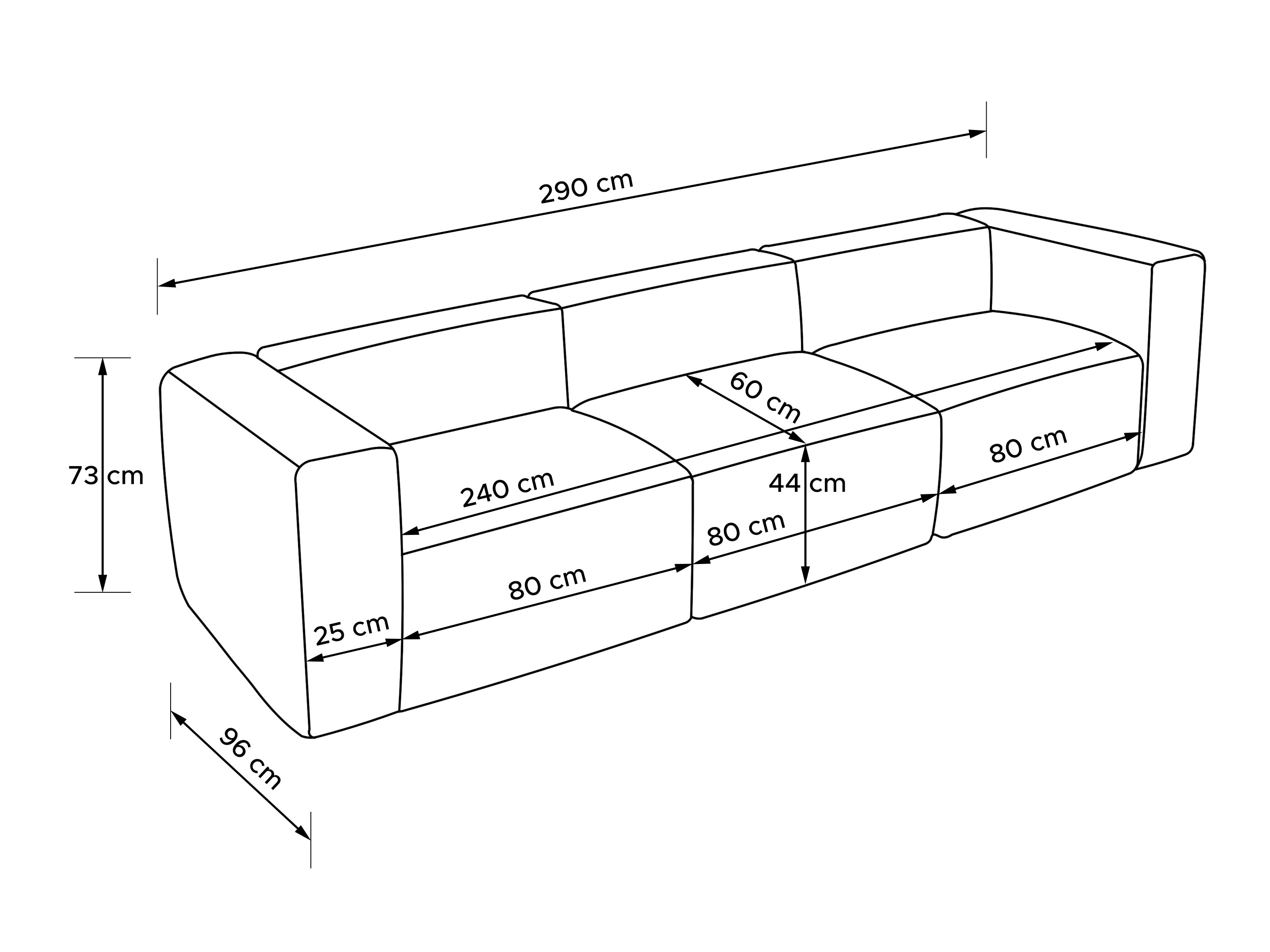 Modularni kavč Melteno 102 (City 70)