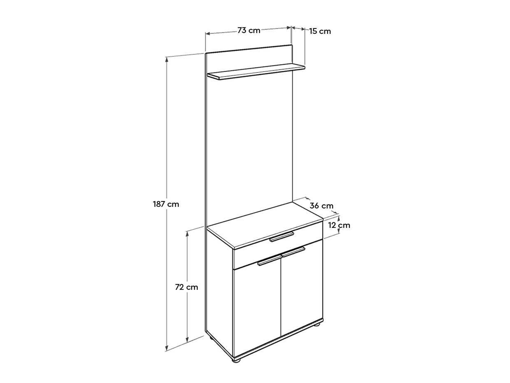 Komplet za predsobo Kailua 2697