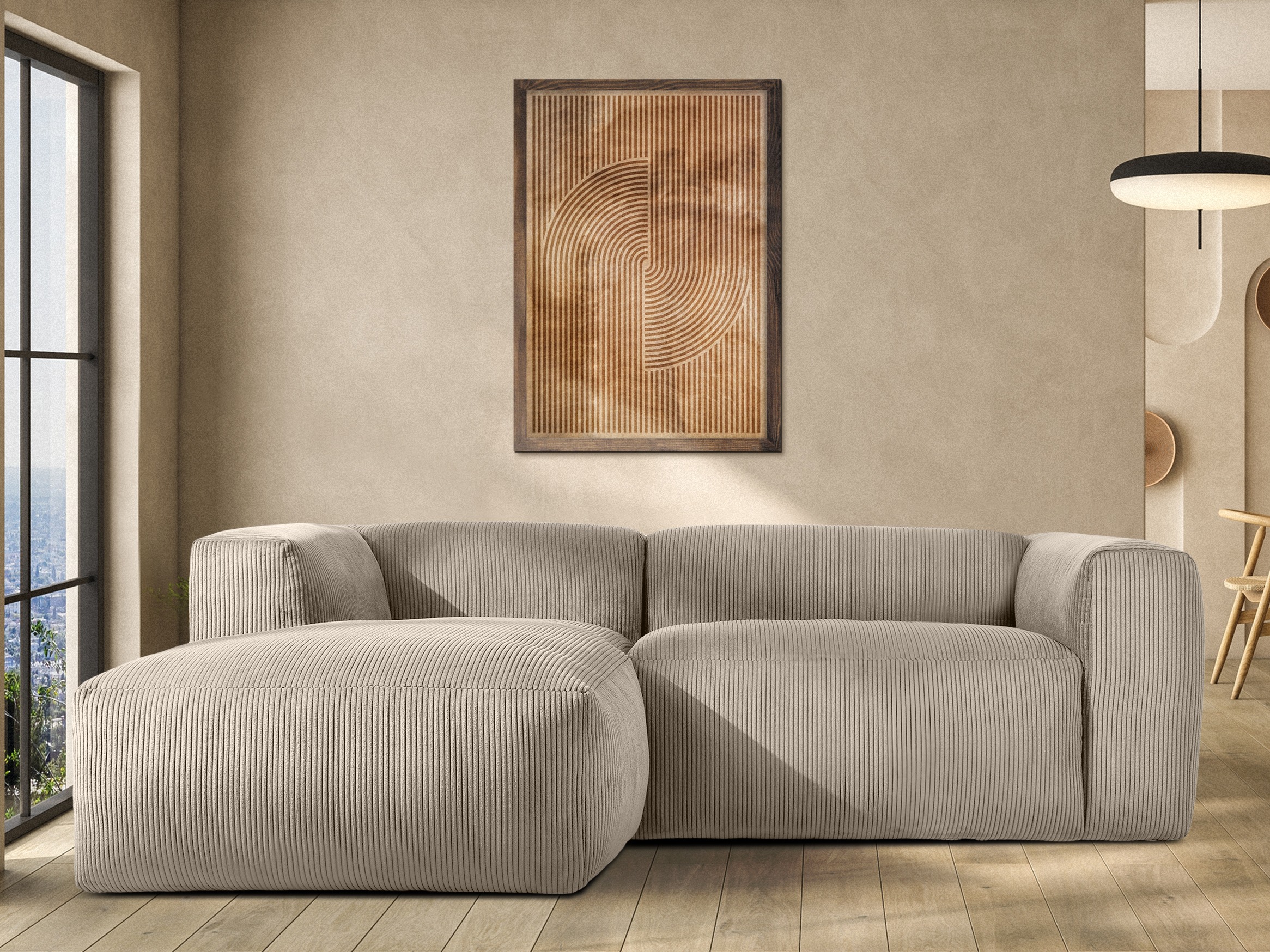 Modularna kotna sedežna garnitura Melteno 105 (Poso 02)