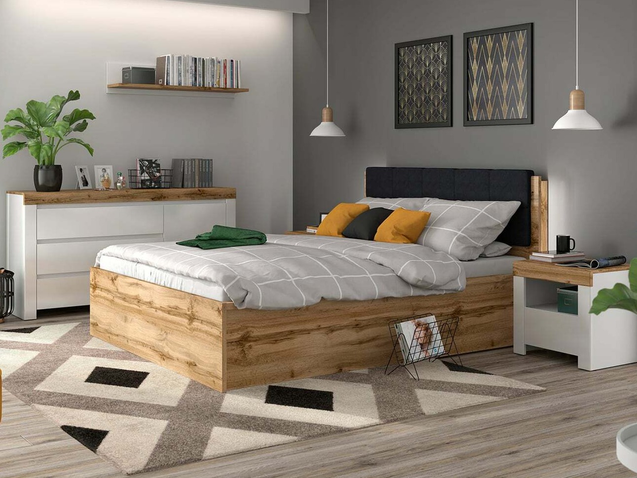 Postelja Livevaro 126 (Wotan hrast)