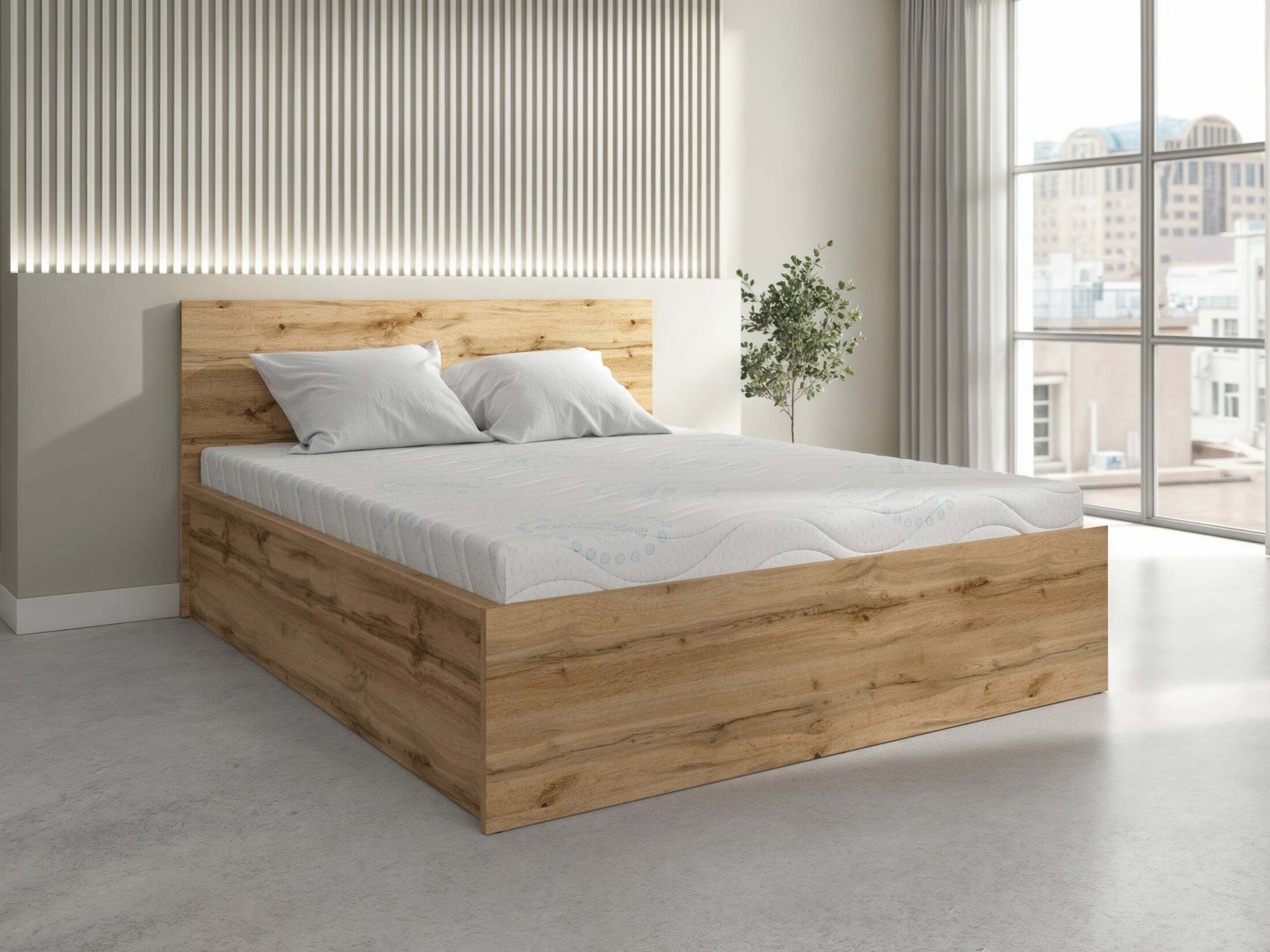 Postelja Livevaro 126 (Wotan hrast)