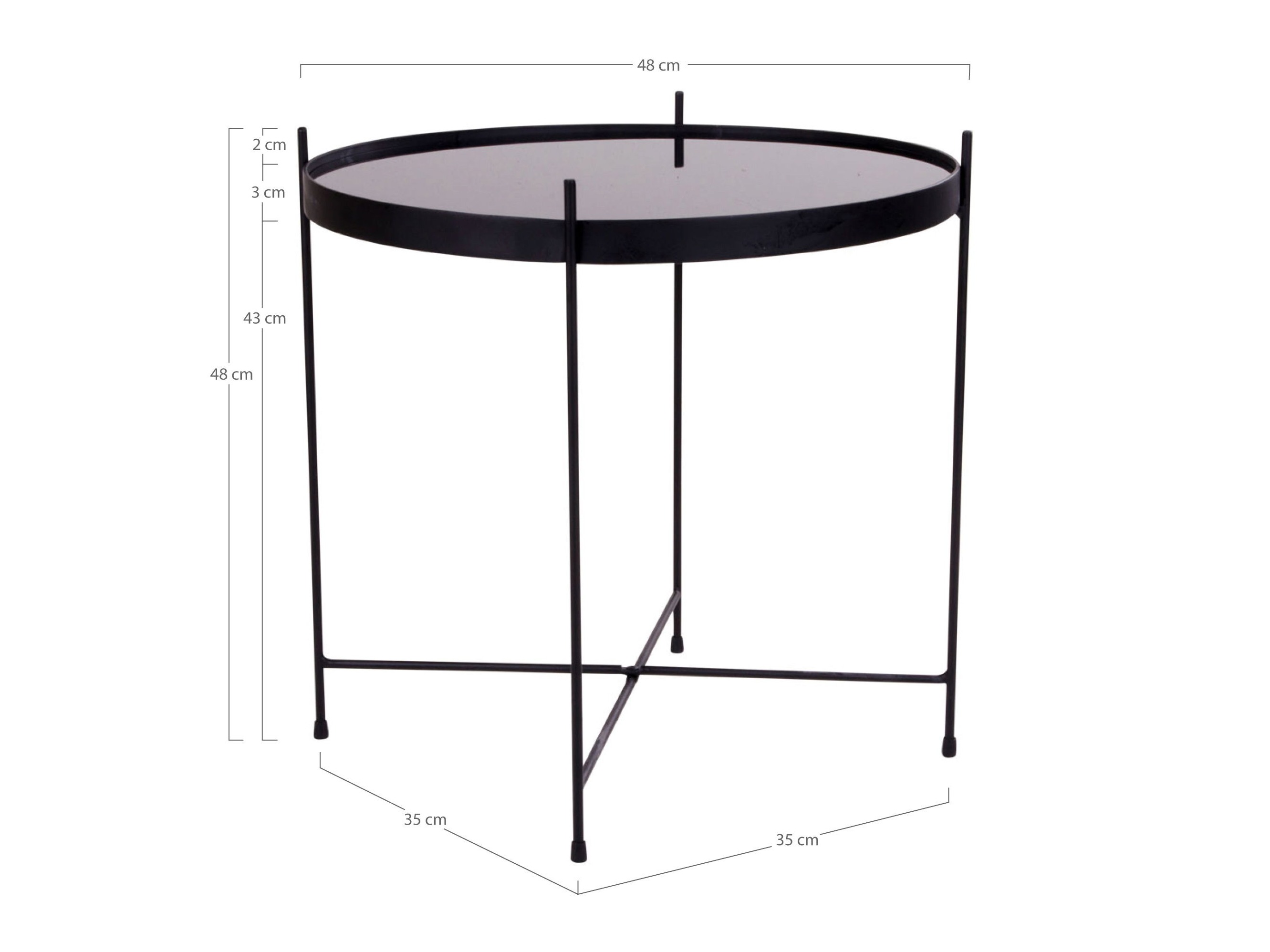 Klubska mizica Brea 129 (Črna)