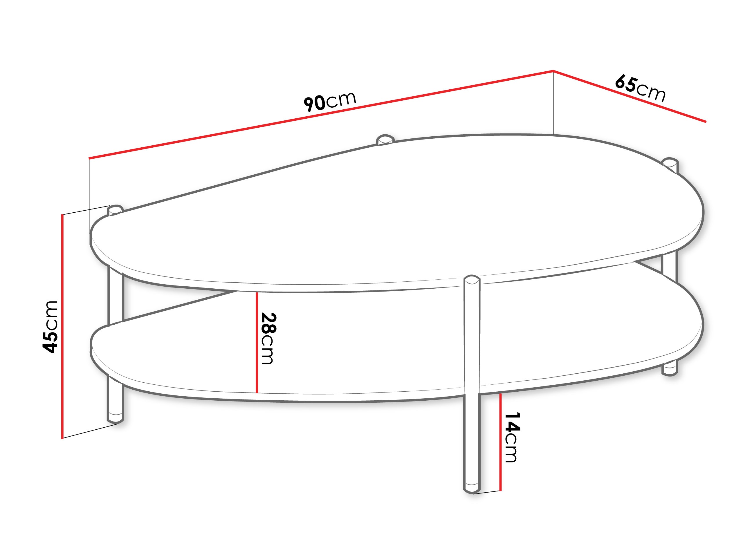 Klubska mizica Mavtoru 109 (Črna)