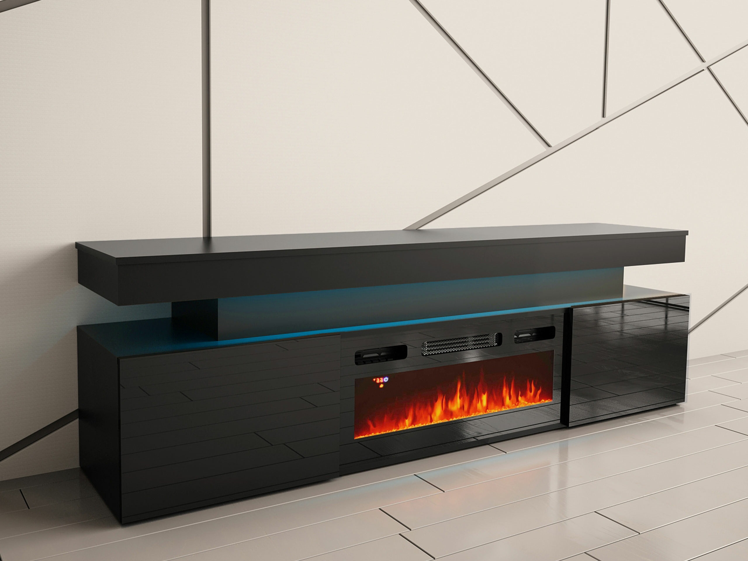 TV-omarica Monfero 104 (Črna + Sijaj črna)