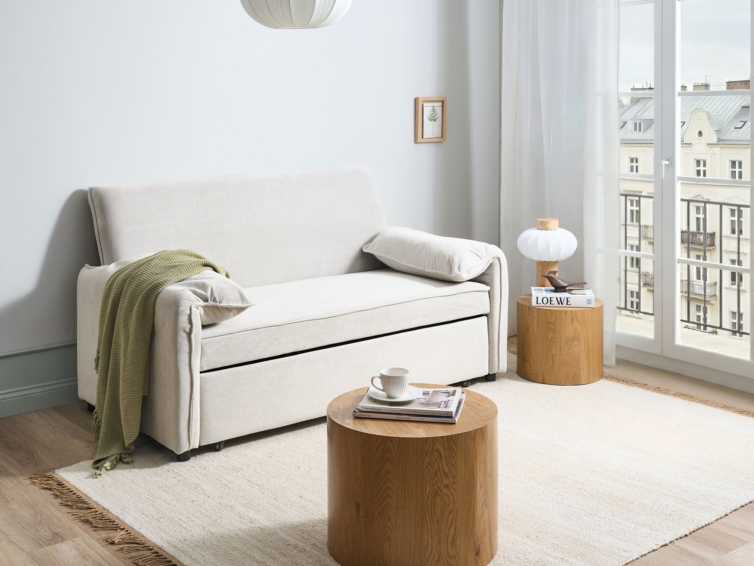 Raztegljiv kavč Berwyn 2908 (Bela)