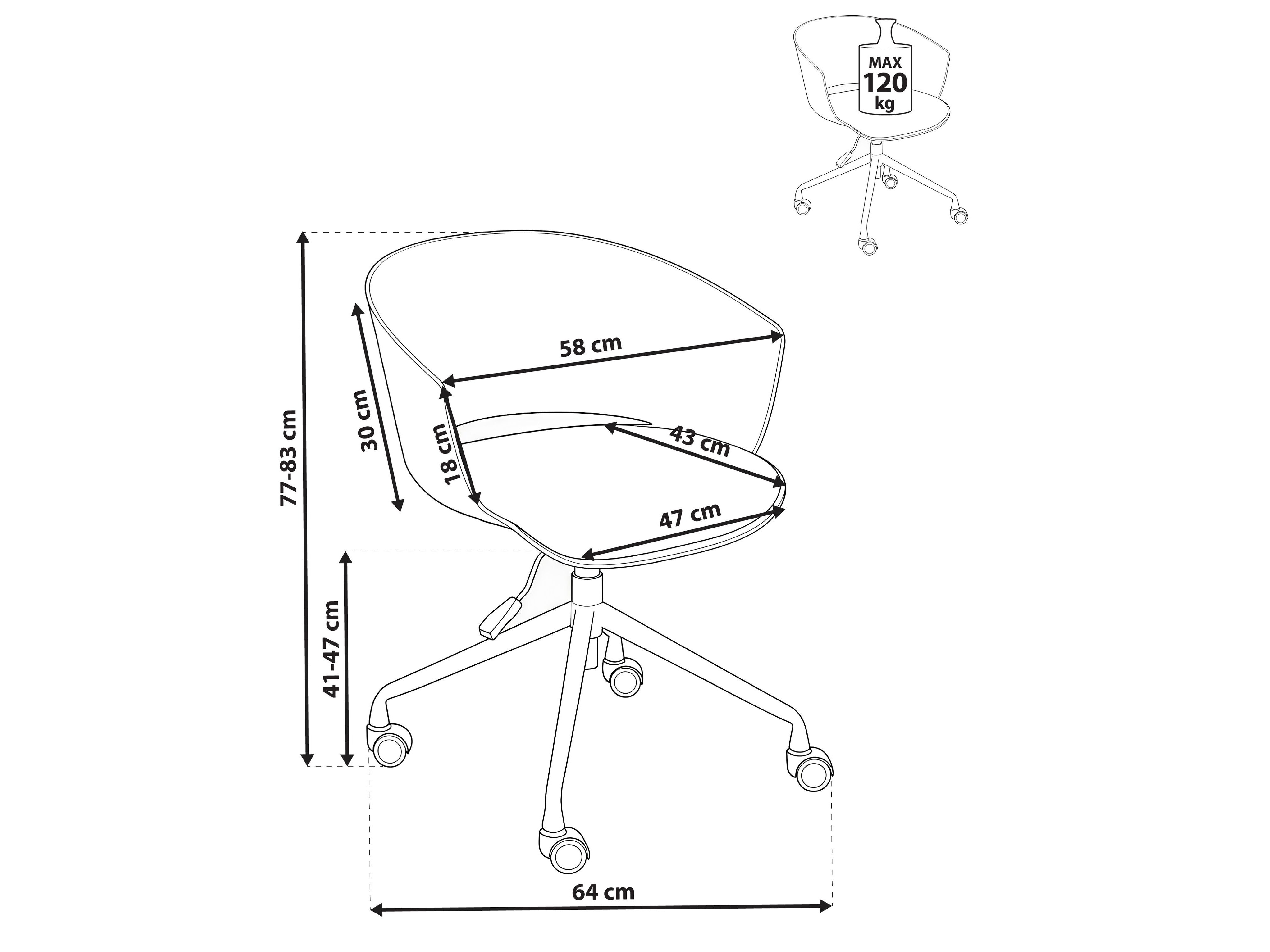 Pisarniški stol Berwyn 2910 (Siva)