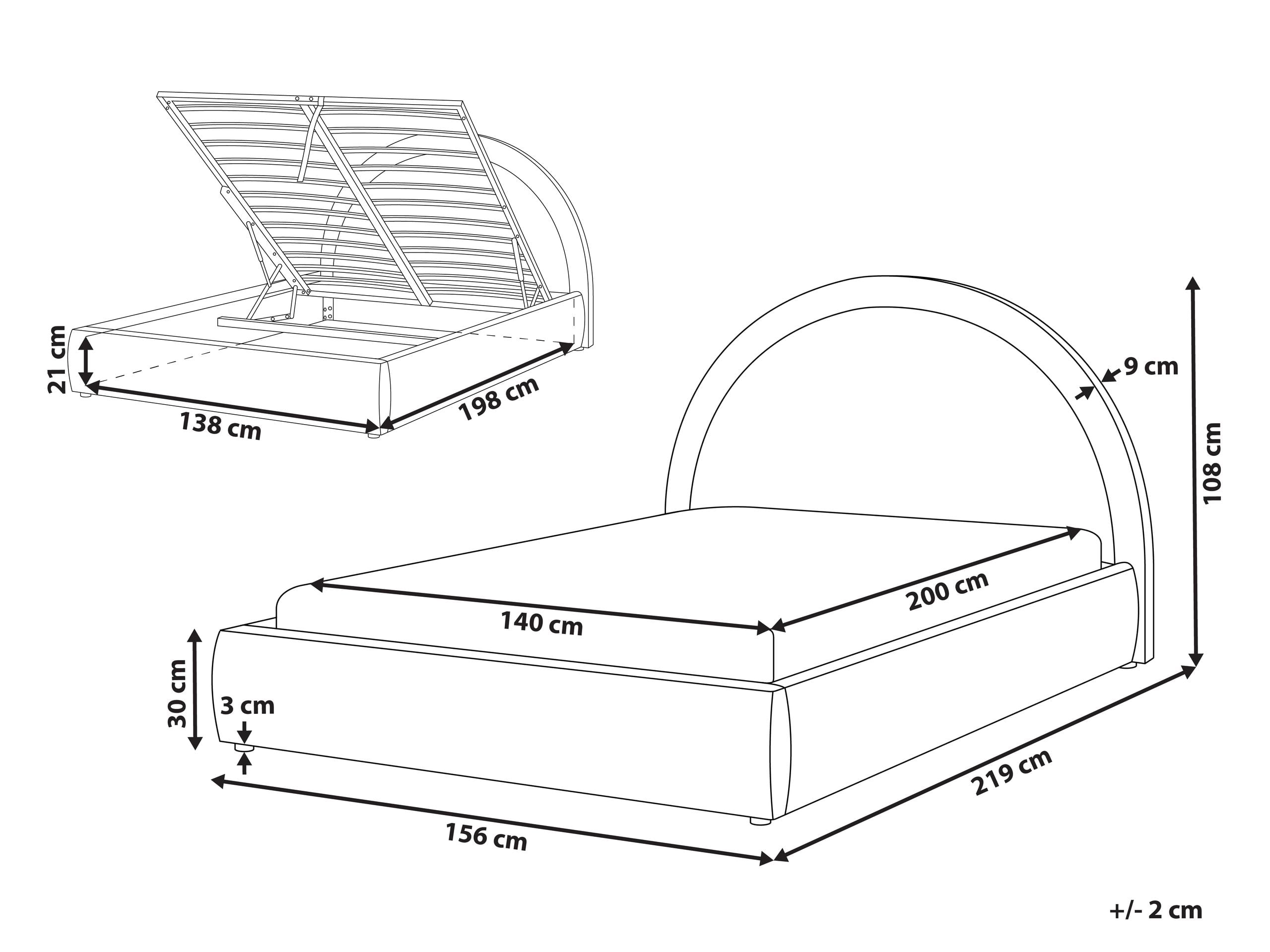 Postelja Berwyn 2909 (Svetlo bež)