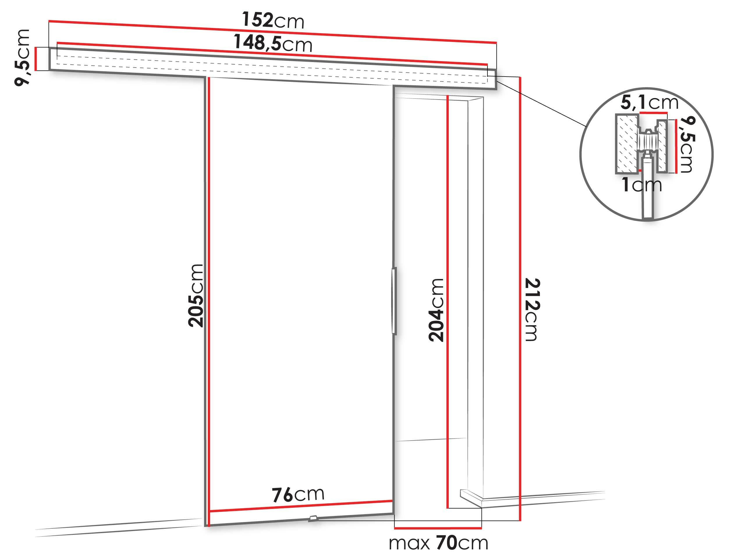 Drsna vrata Dover 217 (Bela)