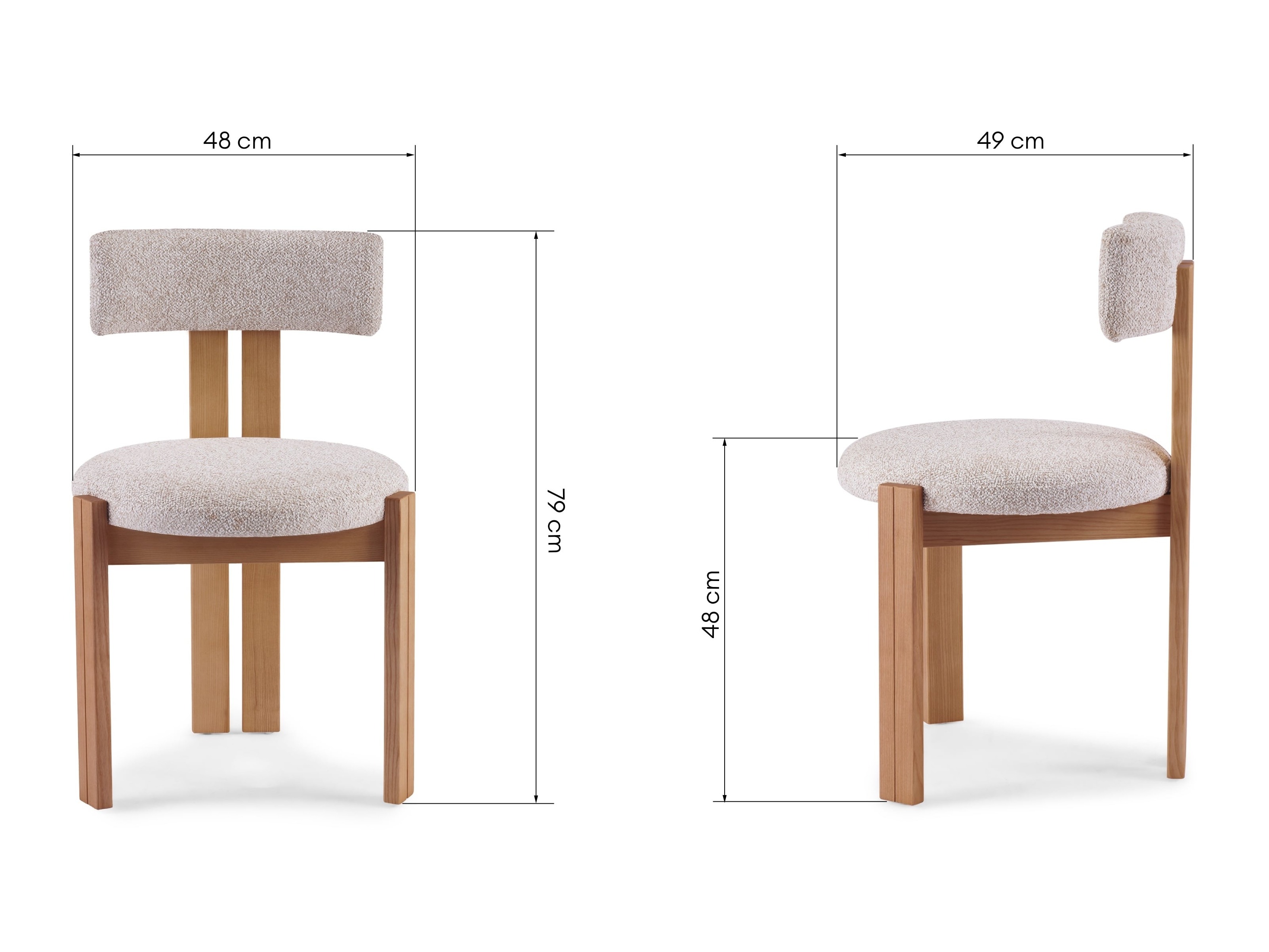 Stol Burleson 547 (Bež + Svetlo rjava)