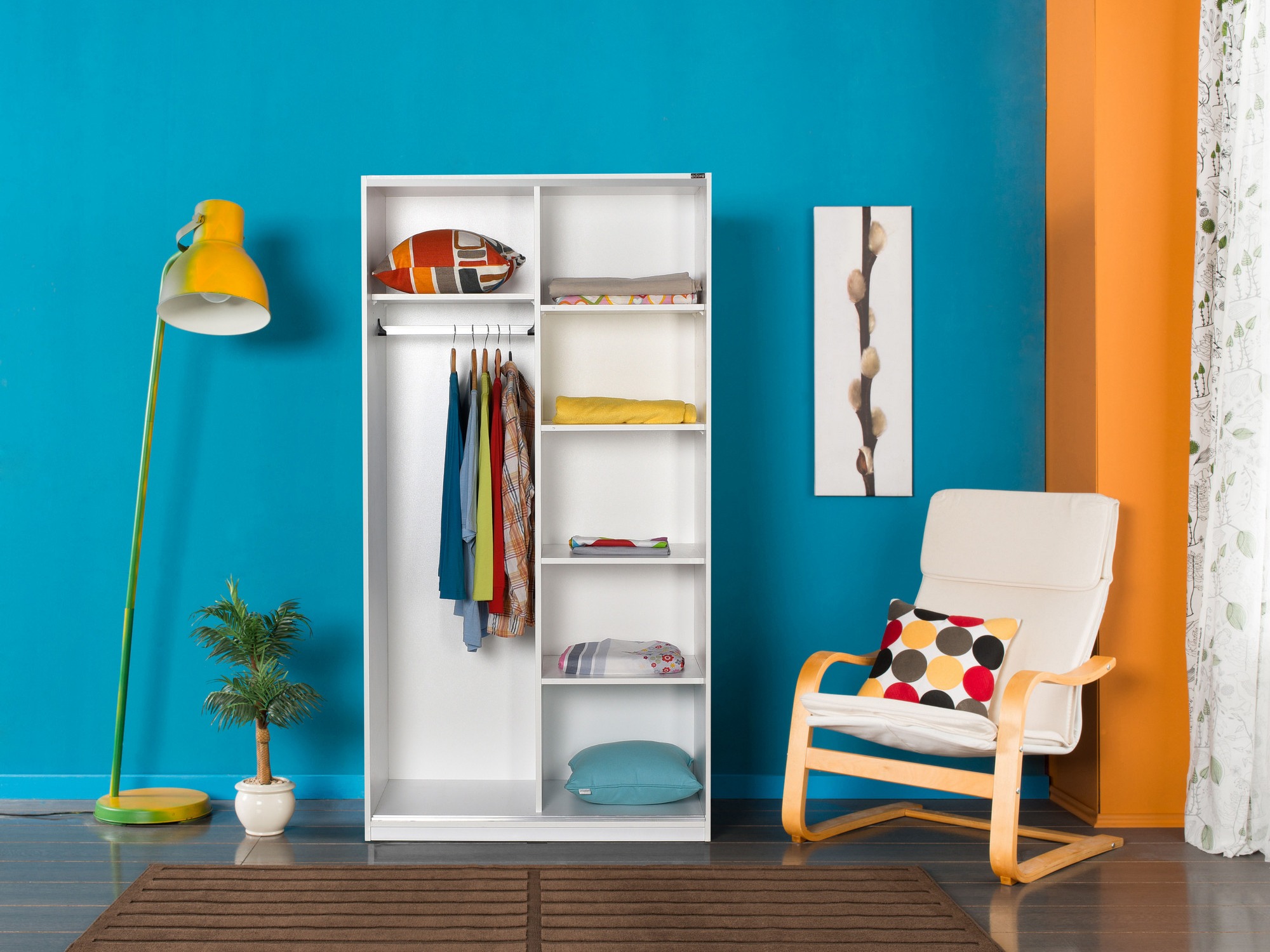 Garderobna omara Kailua 2708 (Bela)