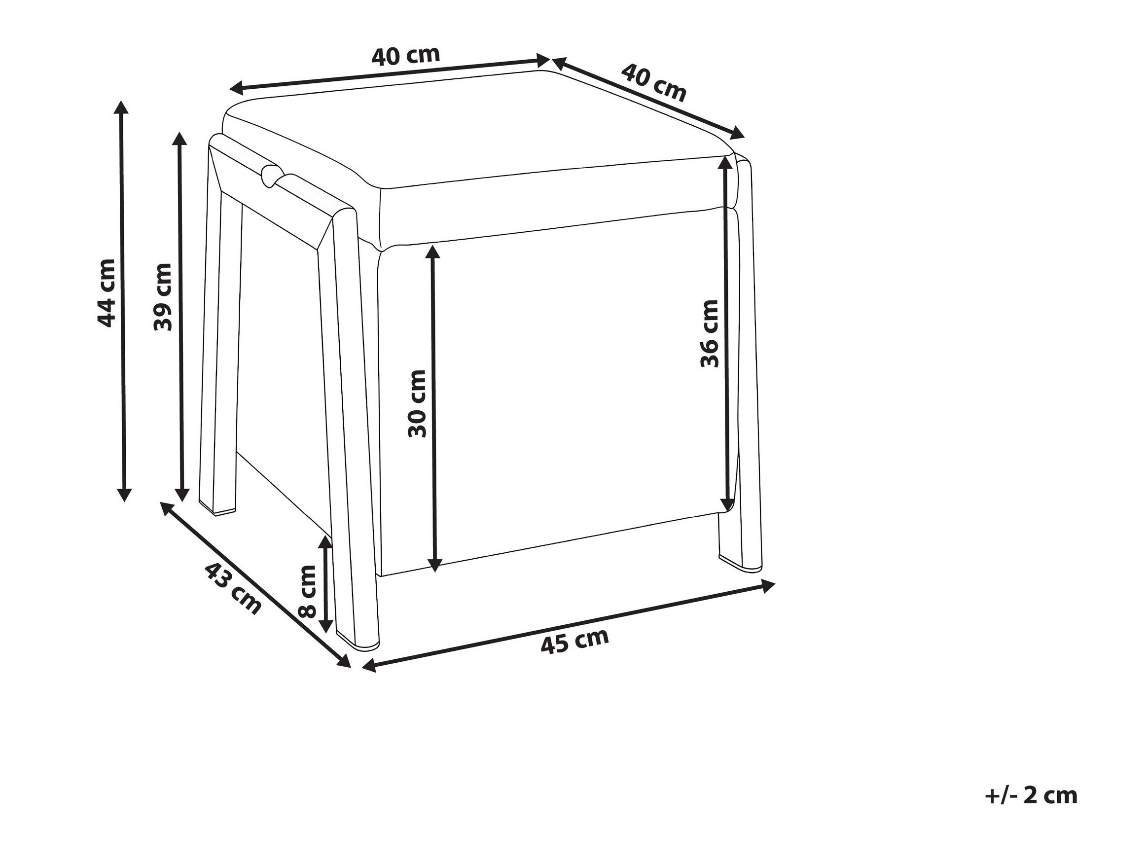 Tabure Berwyn 2916 (Bordeaux)