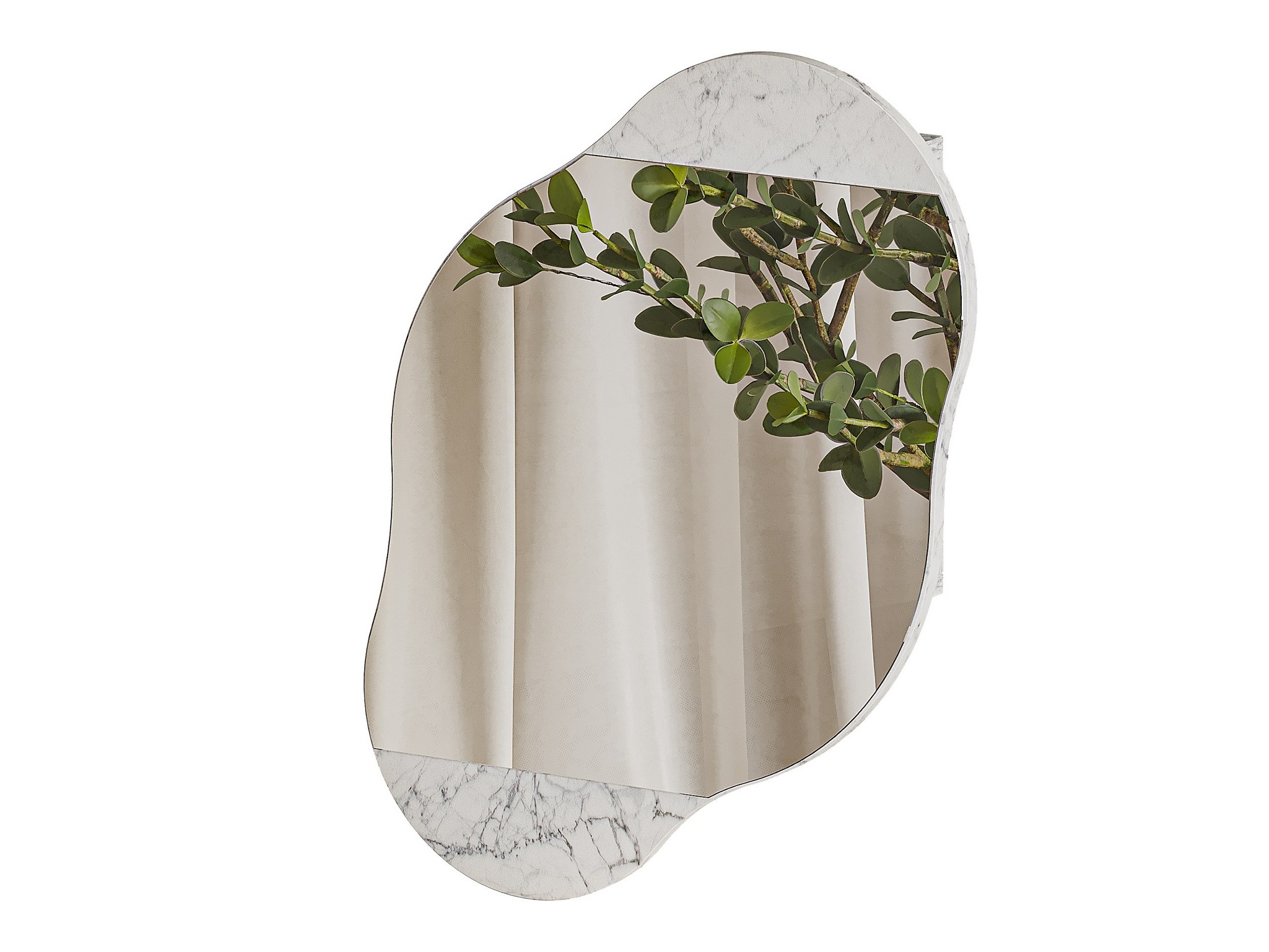 Kopalniška omarica z ogledalom Kailua 2711 (Beli marmor)