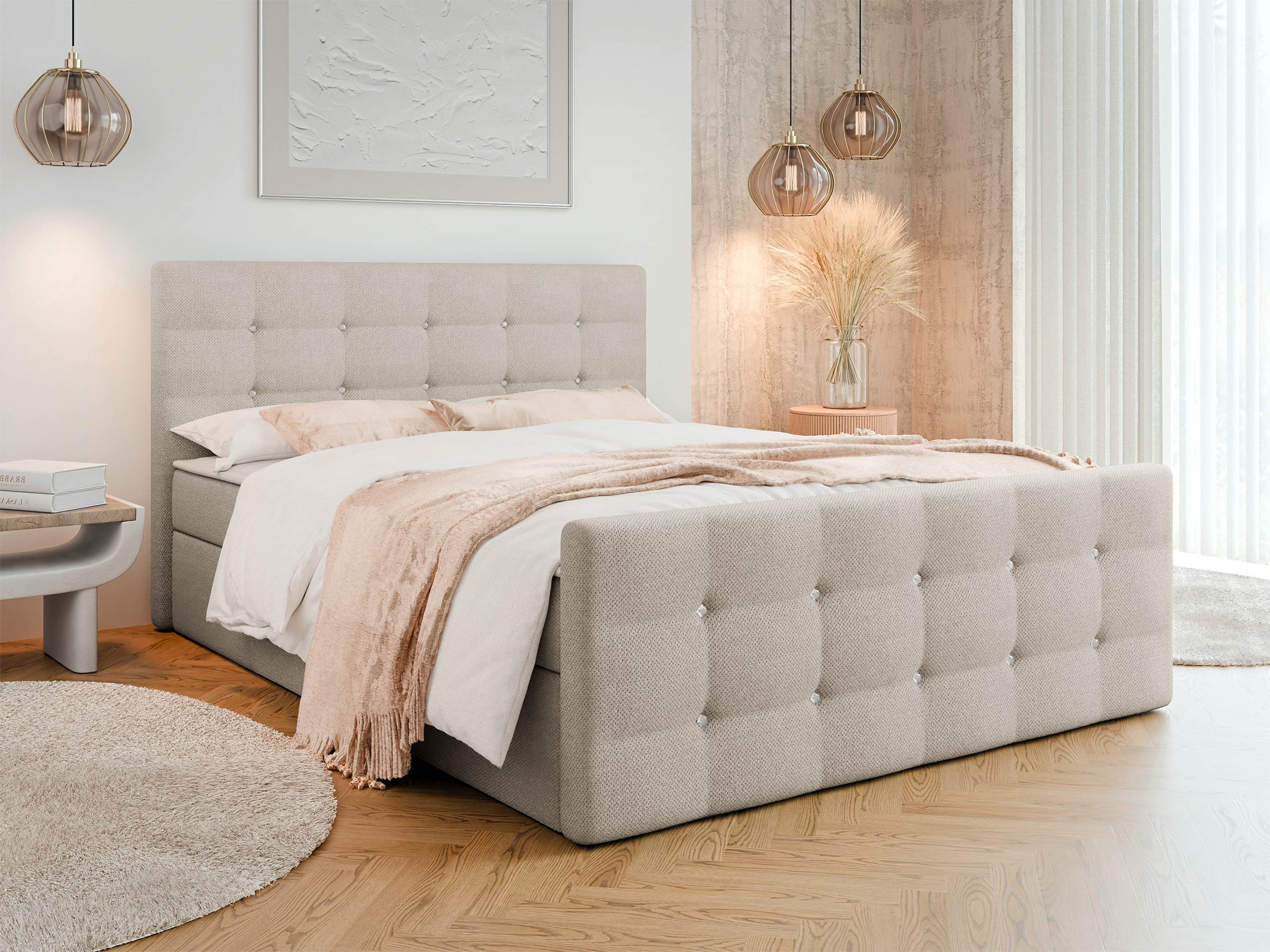 Boxspring postelja Memphis 113 (Rico 01)