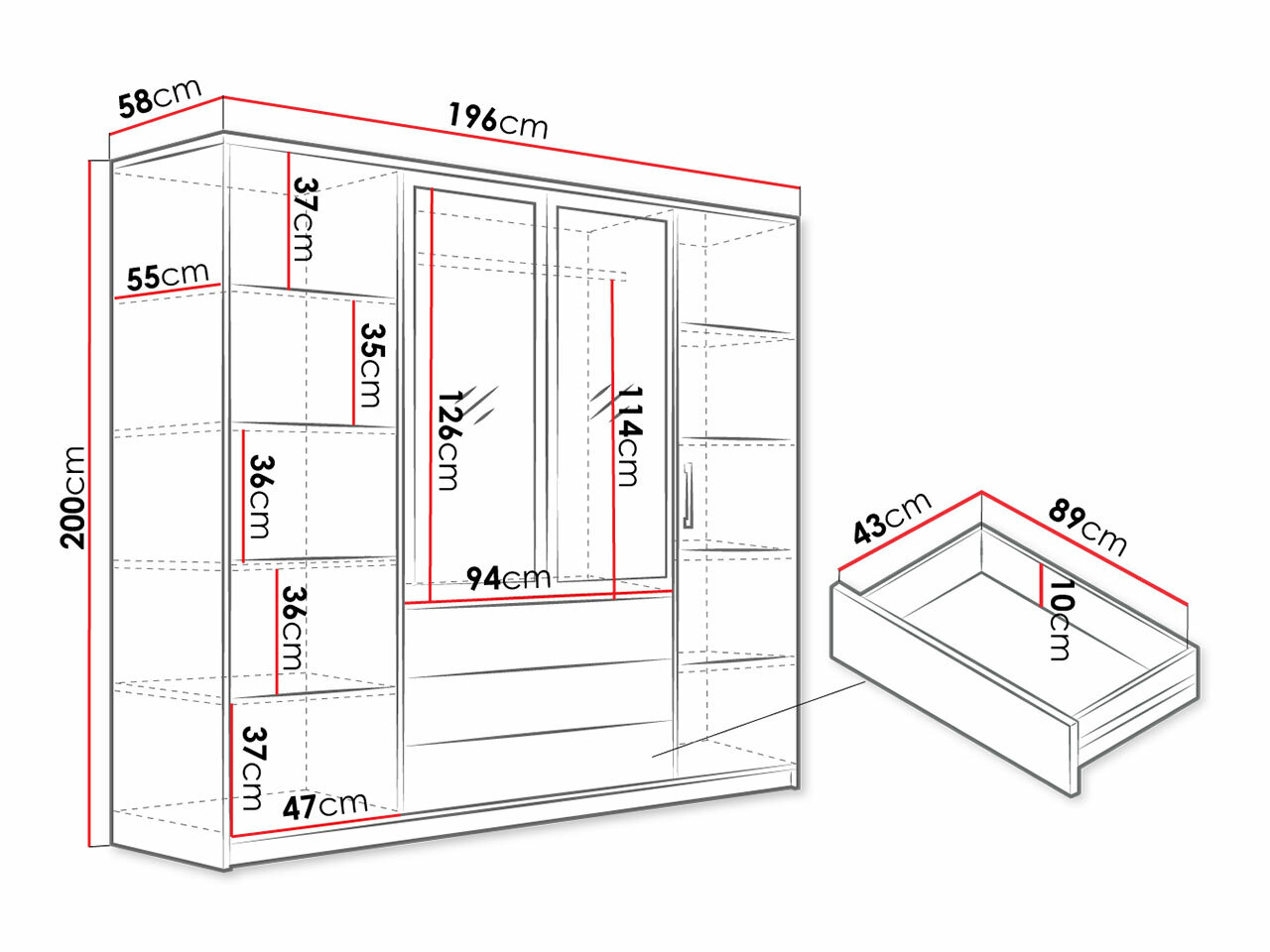 Garderobna omara Lombala 104