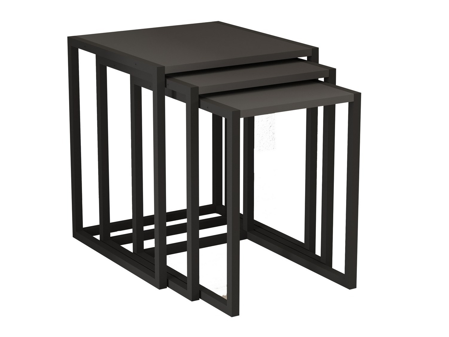 Komplet stranskih mizic Kailua 2721 (Črna + Antracit)