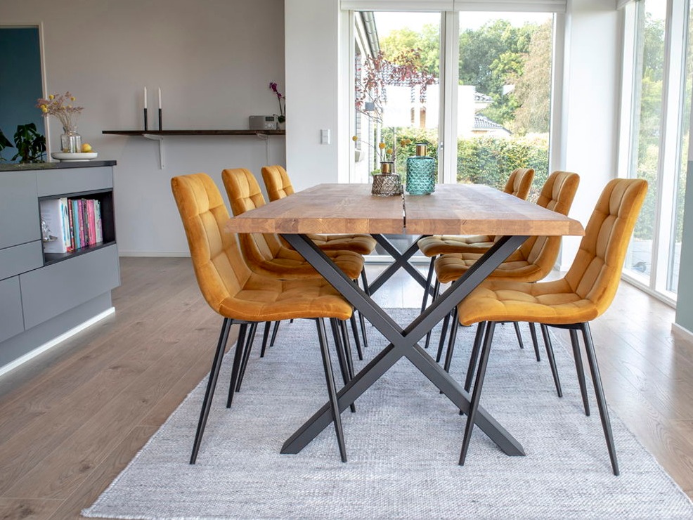 Stol Brea 227 (Črna + Gorčica)