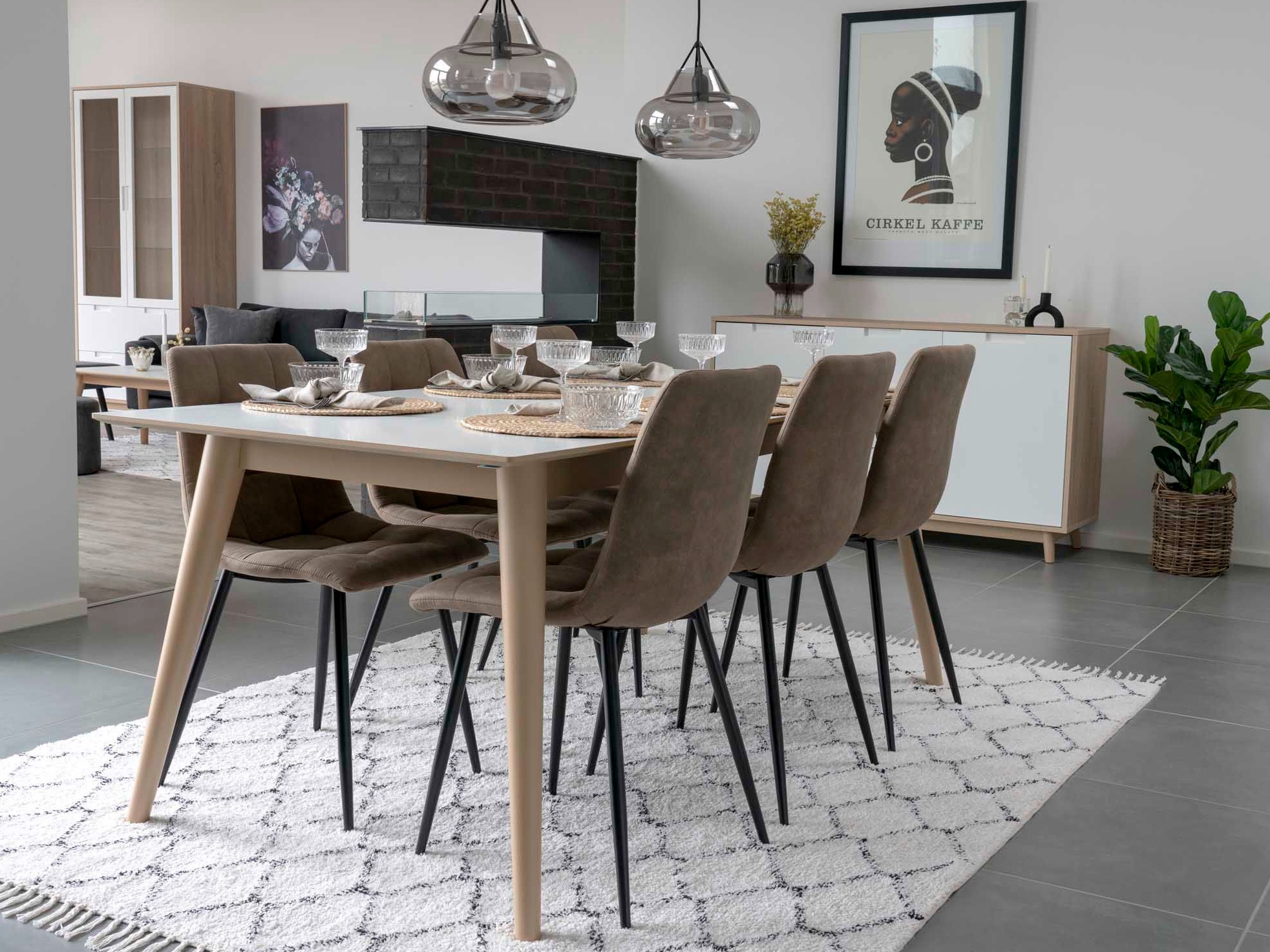 Stol Brea 227 (Črna + Svetlo rjava)