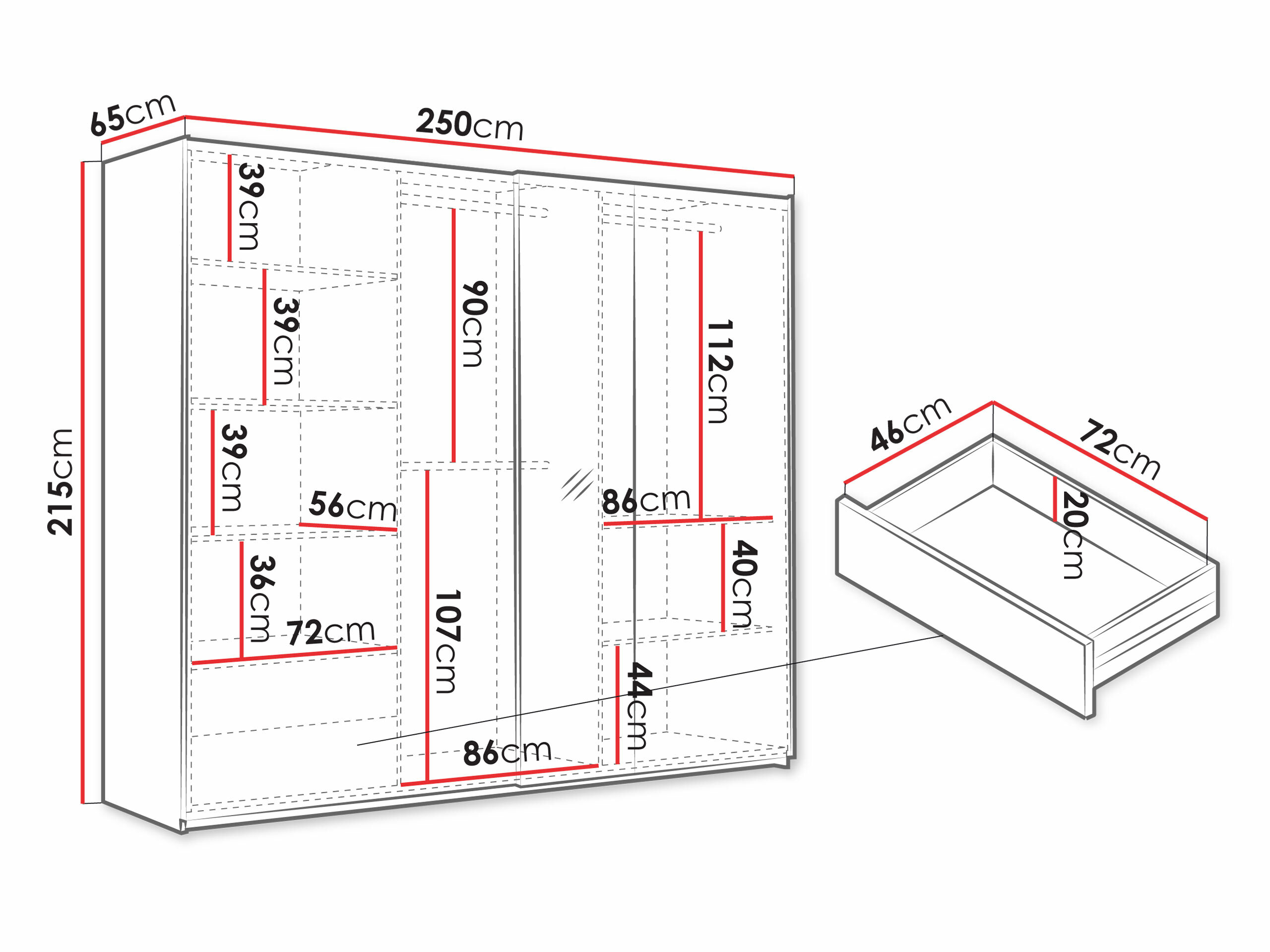 Garderobna omara Honolulu 254 (Artisan hrast)