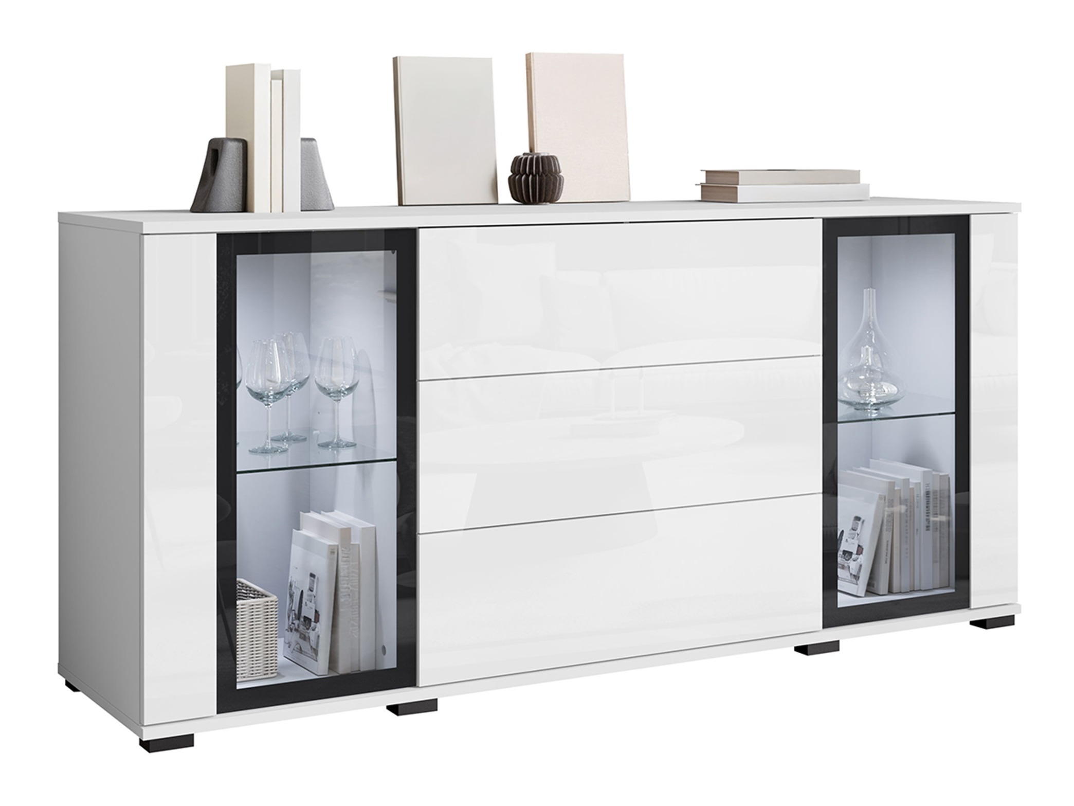 Komoda Torcame 101 (Bela + Sijaj bela)