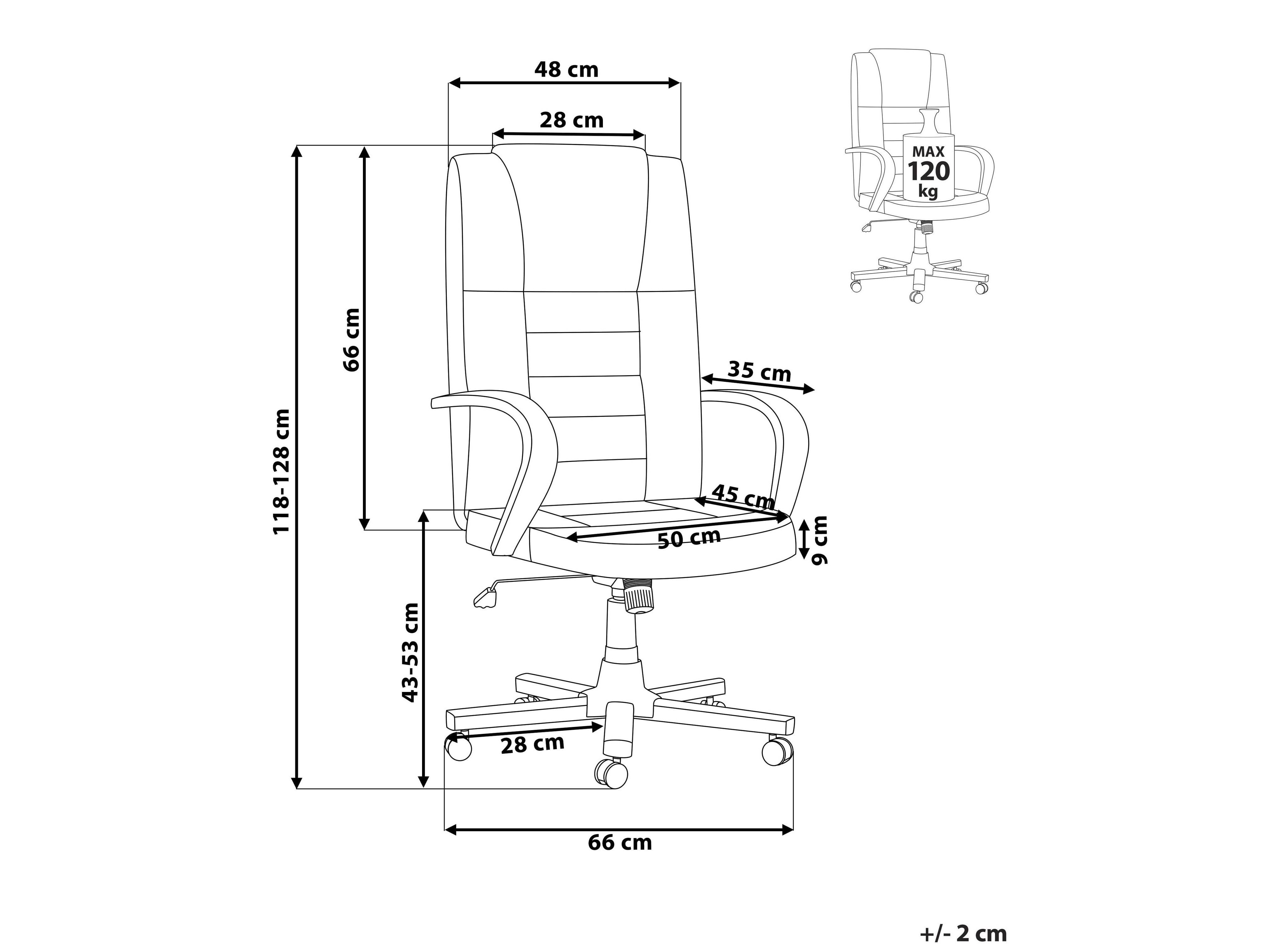 Pisarniški stol Berwyn 855 (Črna)