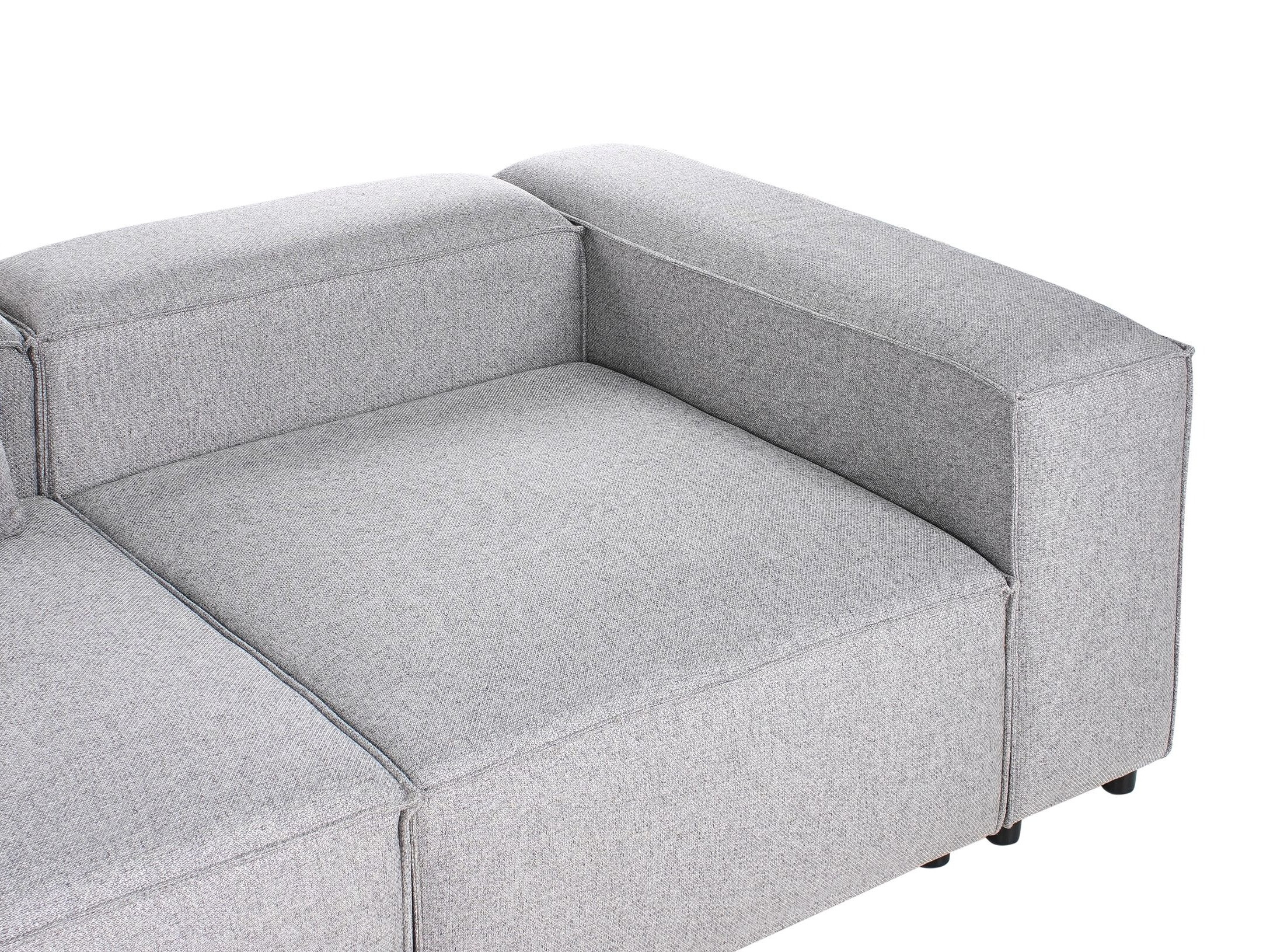 Modularna kotna sedežna garnitura Avialu 100 (Siva)