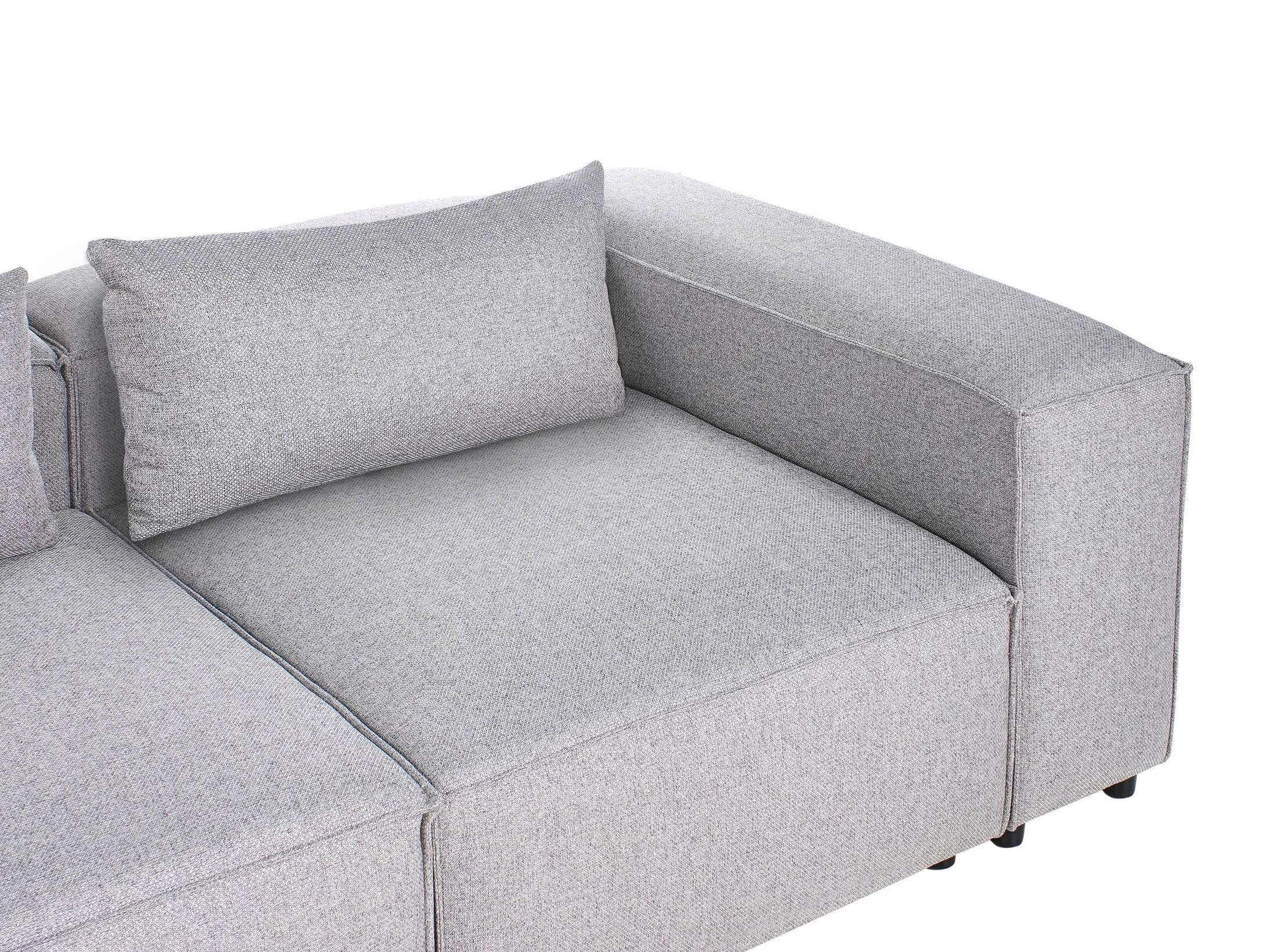 Modularna kotna sedežna garnitura Avialu 100 (Siva)