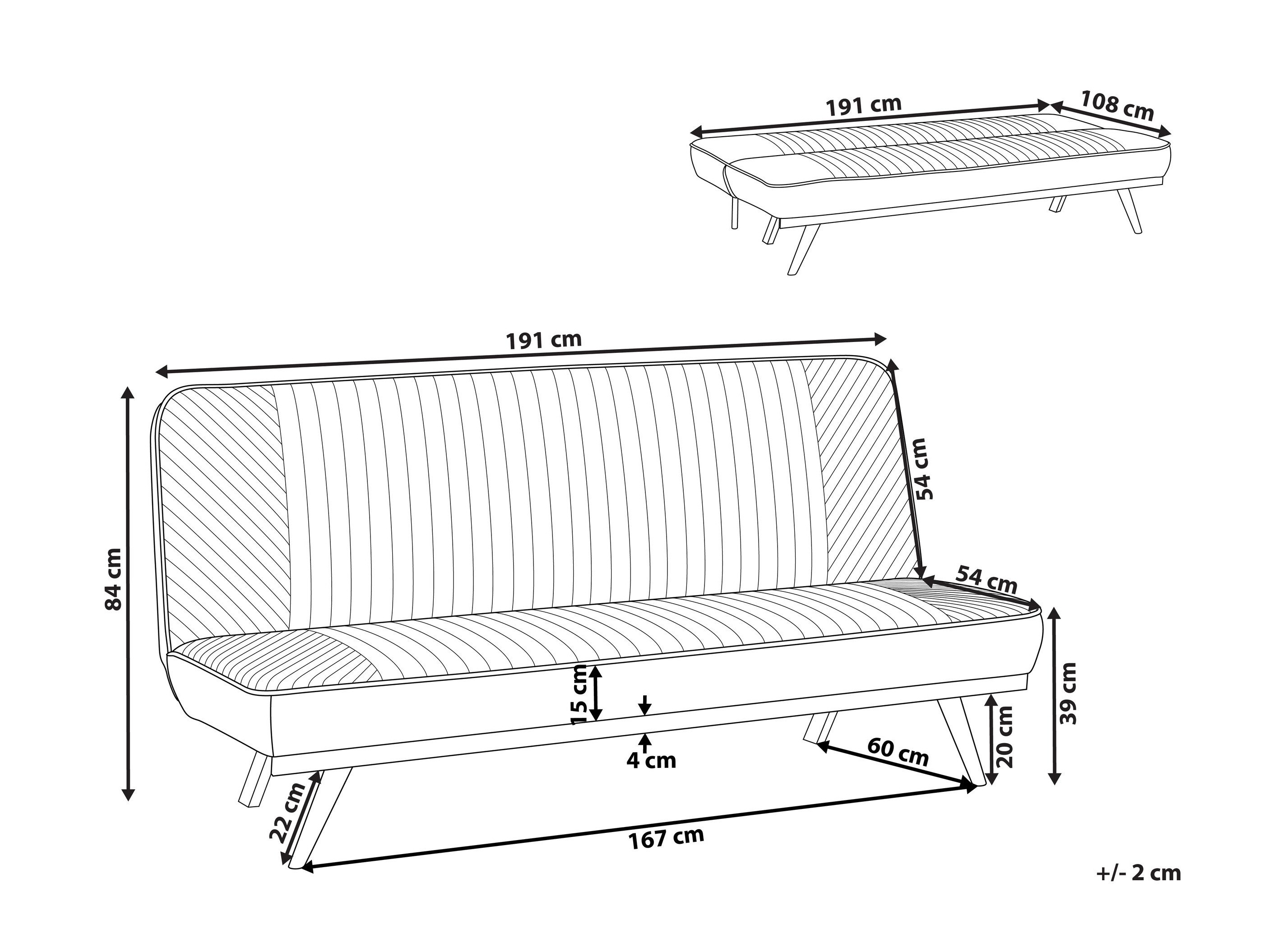Raztegljiv kavč Berwyn 2931 (Bež)