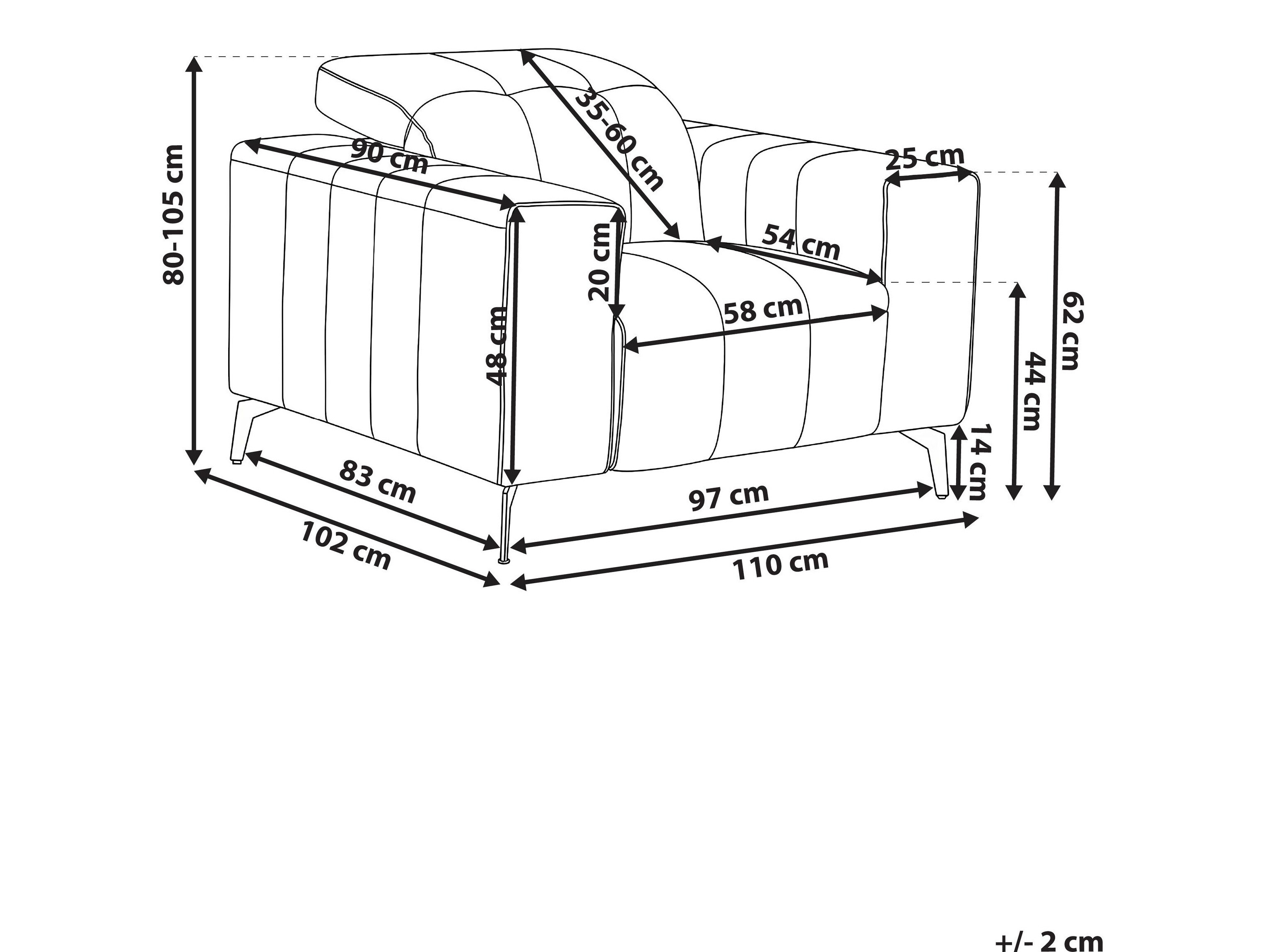 Fotelj Berwyn 2944 (Taupe)