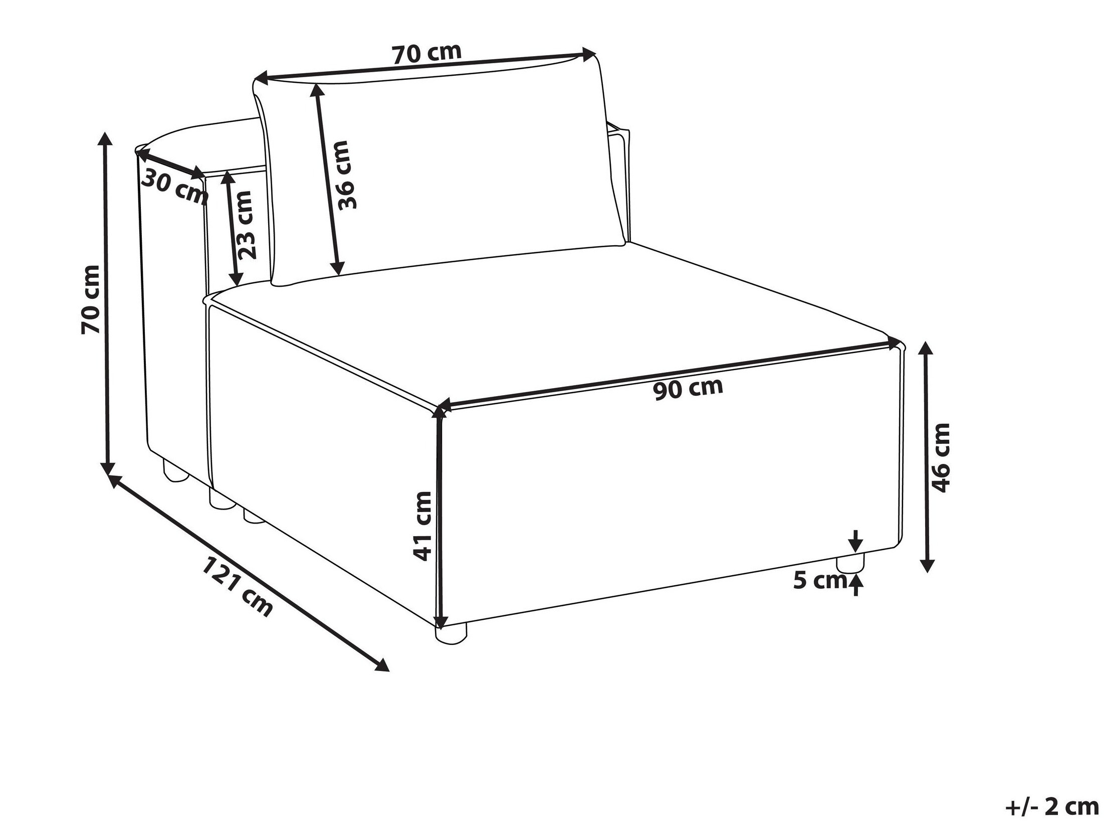 Modularni fotelj Avialu 105 (Siva)