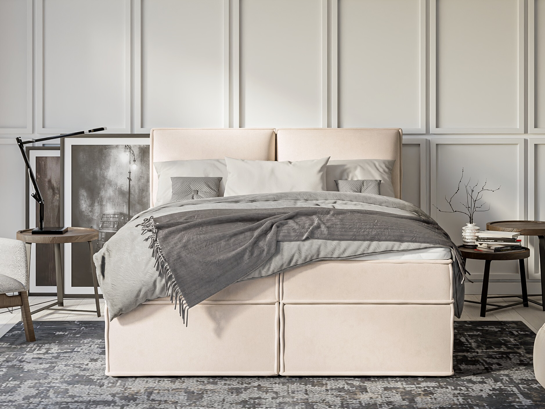 Boxspring postelja Rocklin 134 (Enjoy New 01)