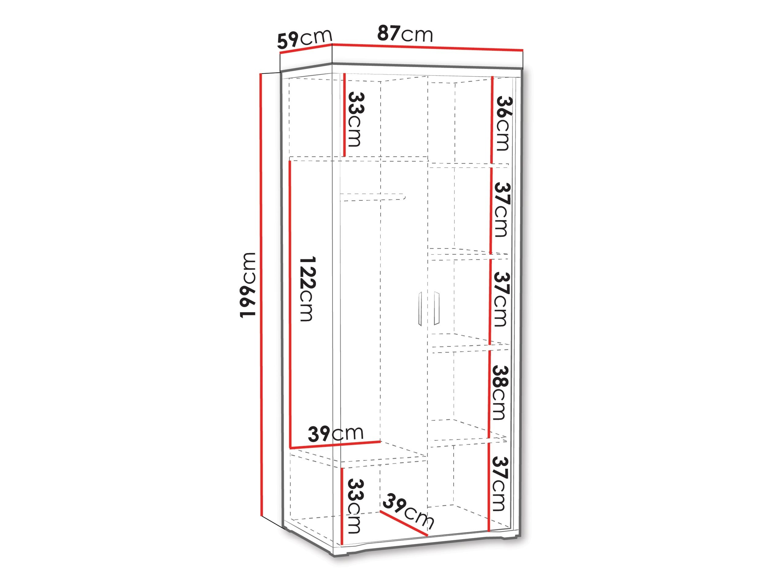 Garderobna omara Elisale 107