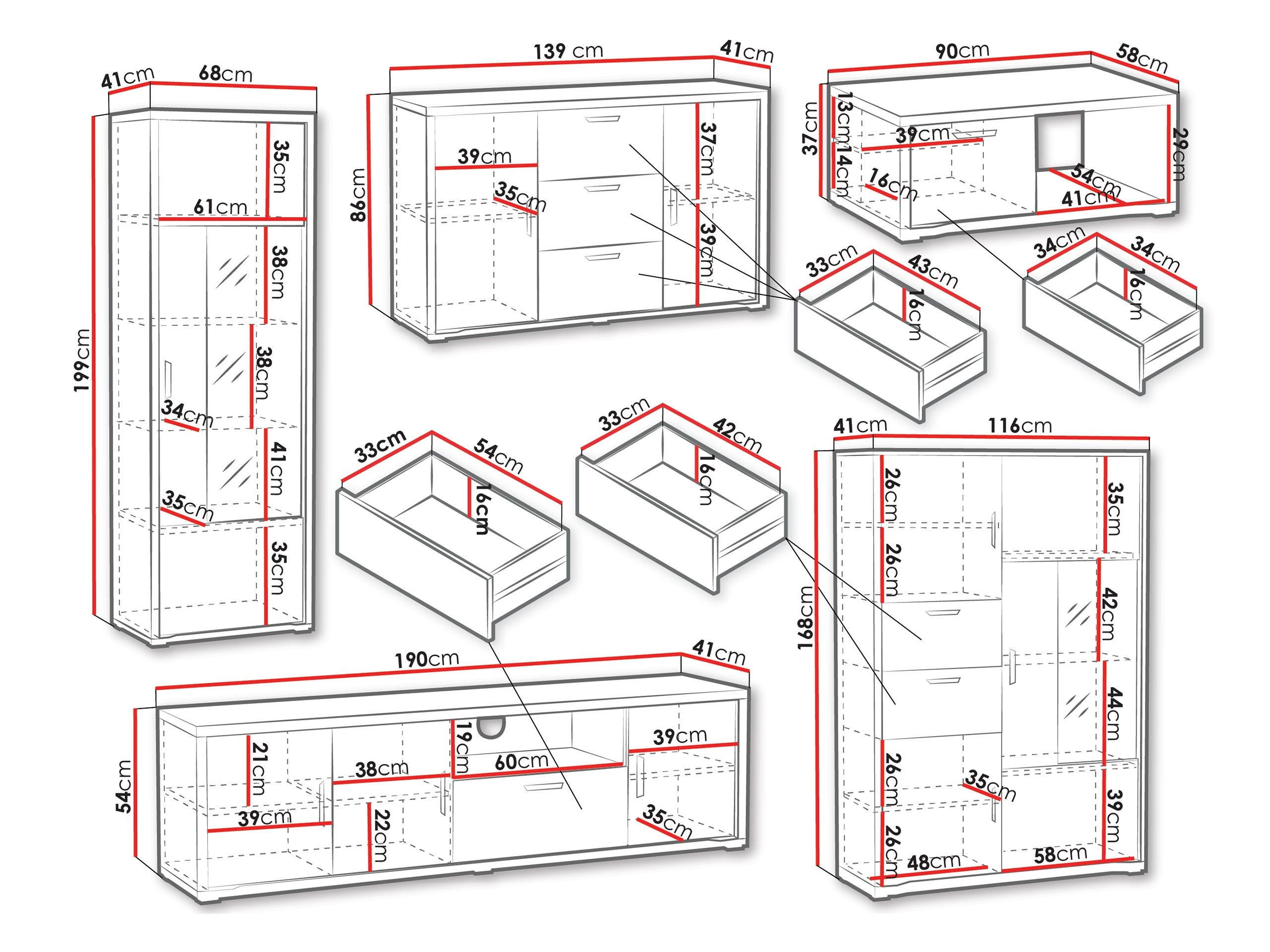 Komplet za dnevno sobo Elisale 110