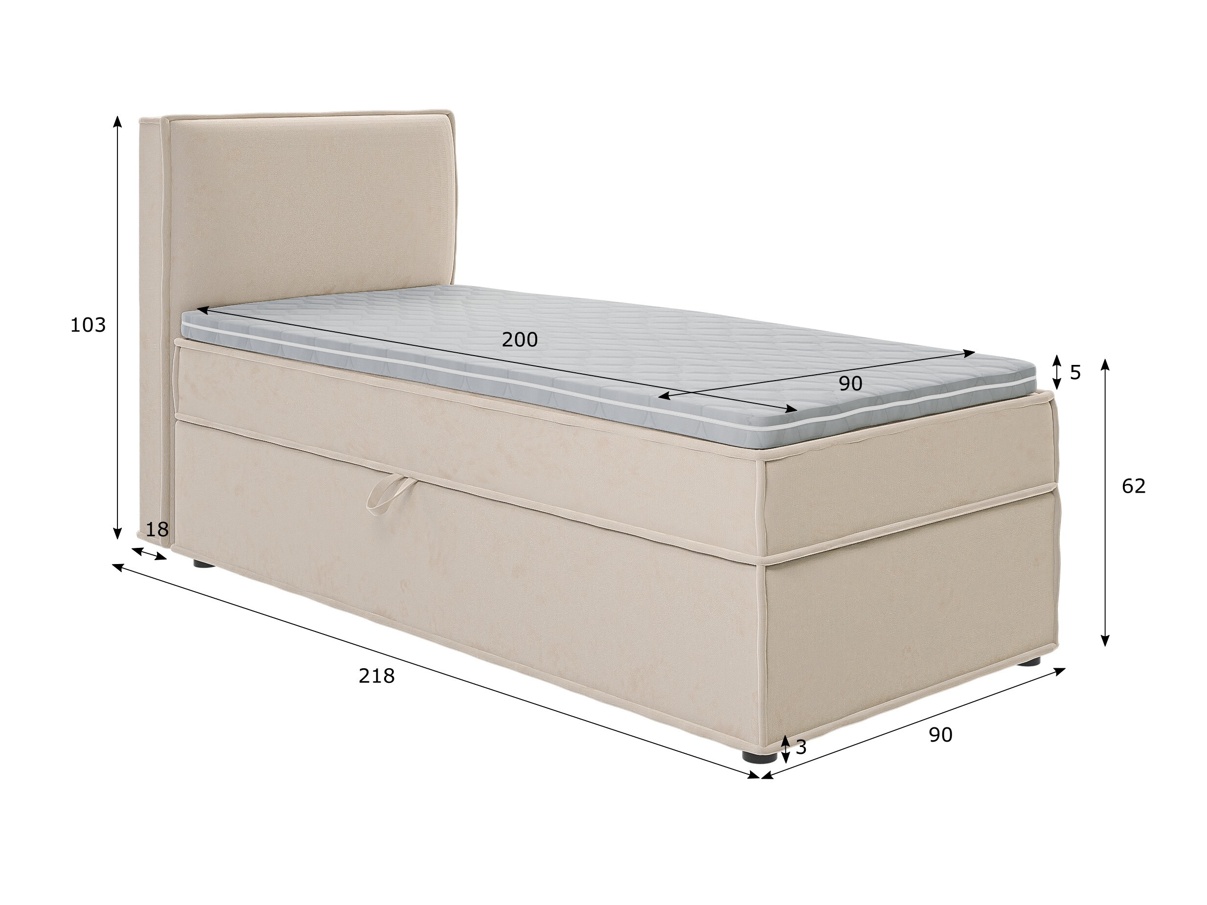 Boxspring postelja Rocklin 134 (Enjoy New 01)